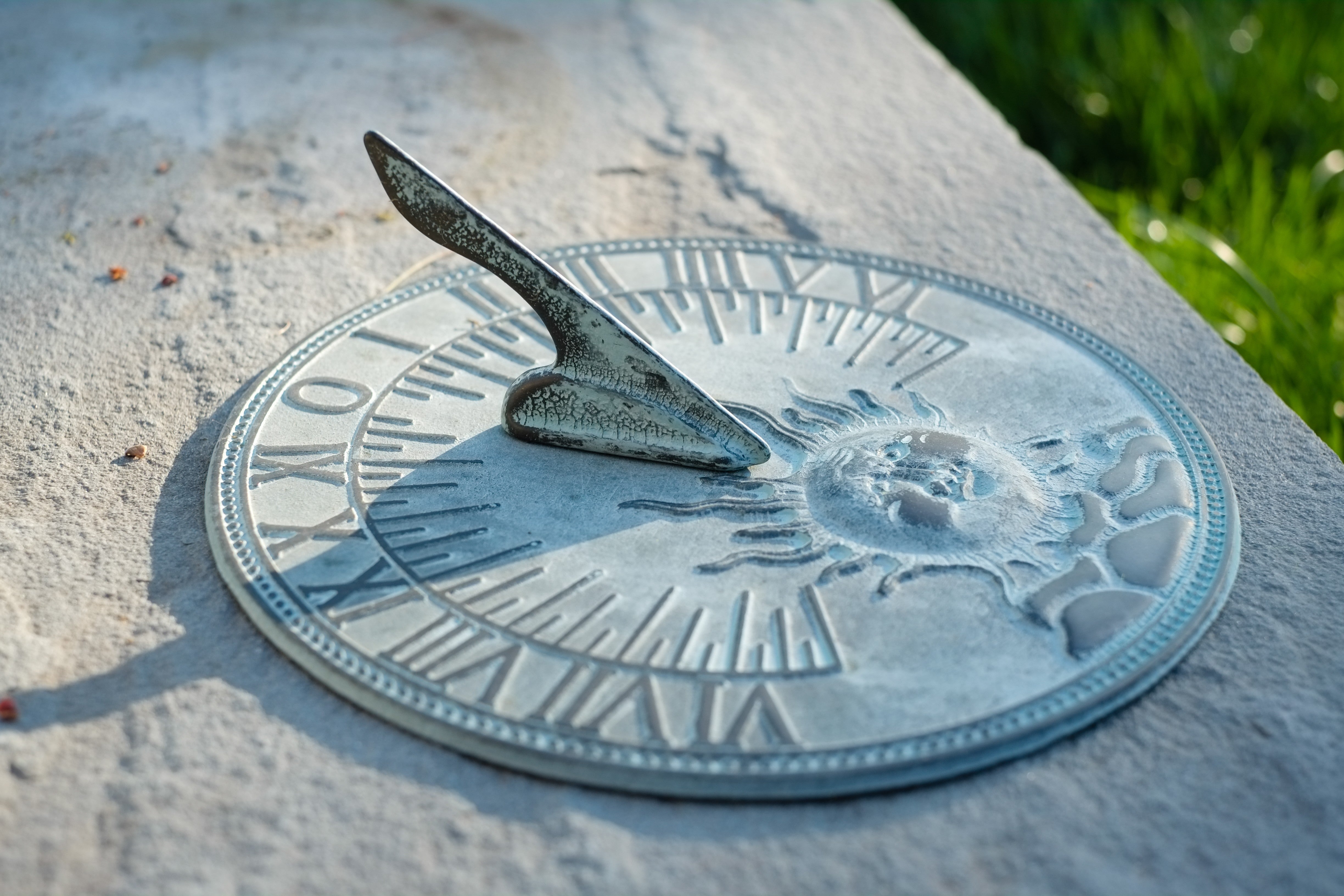 Bronze Sundial Detail - Antique Time Photography