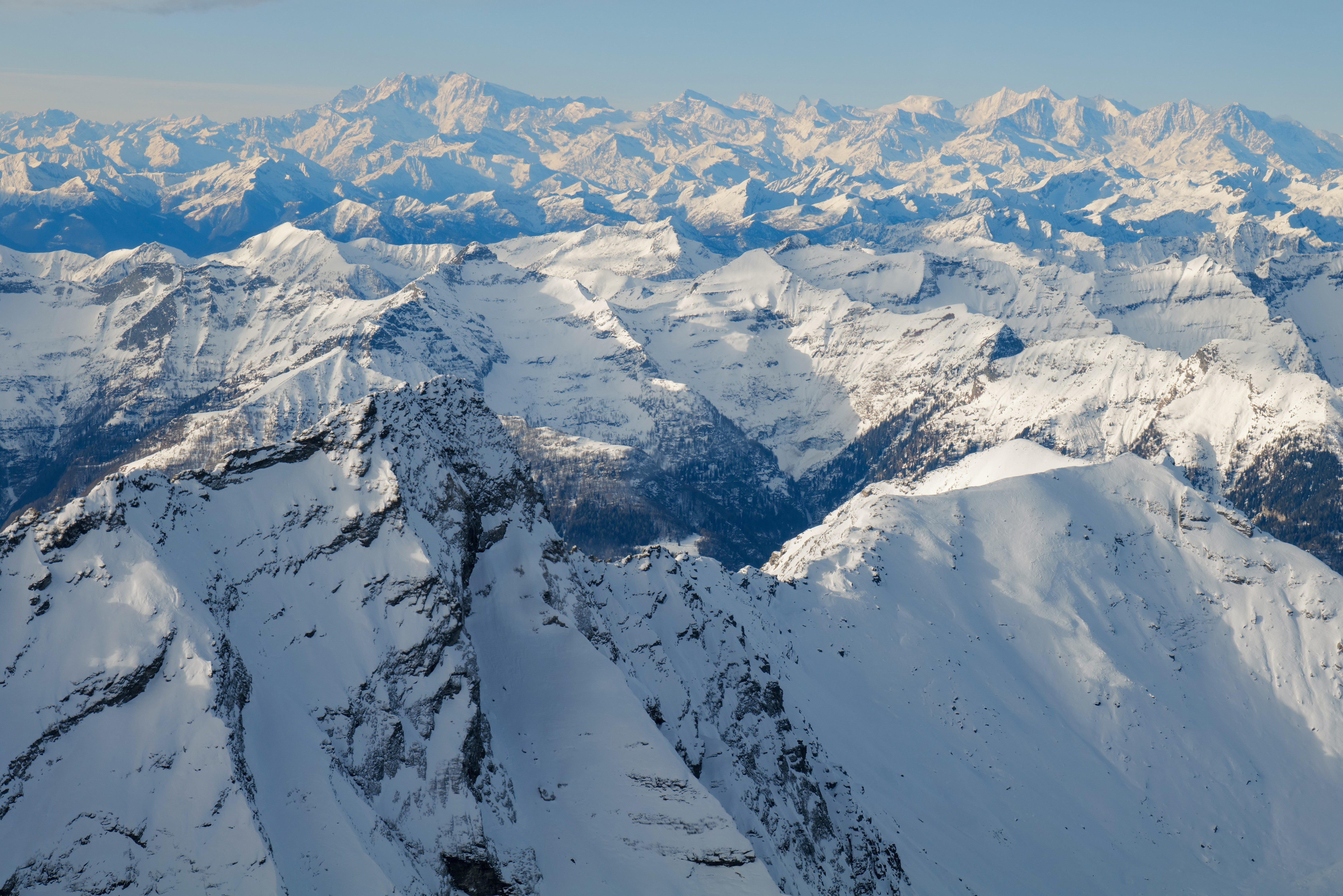 Alpine Mountain Panorama - Snow-Capped Peaks Photography