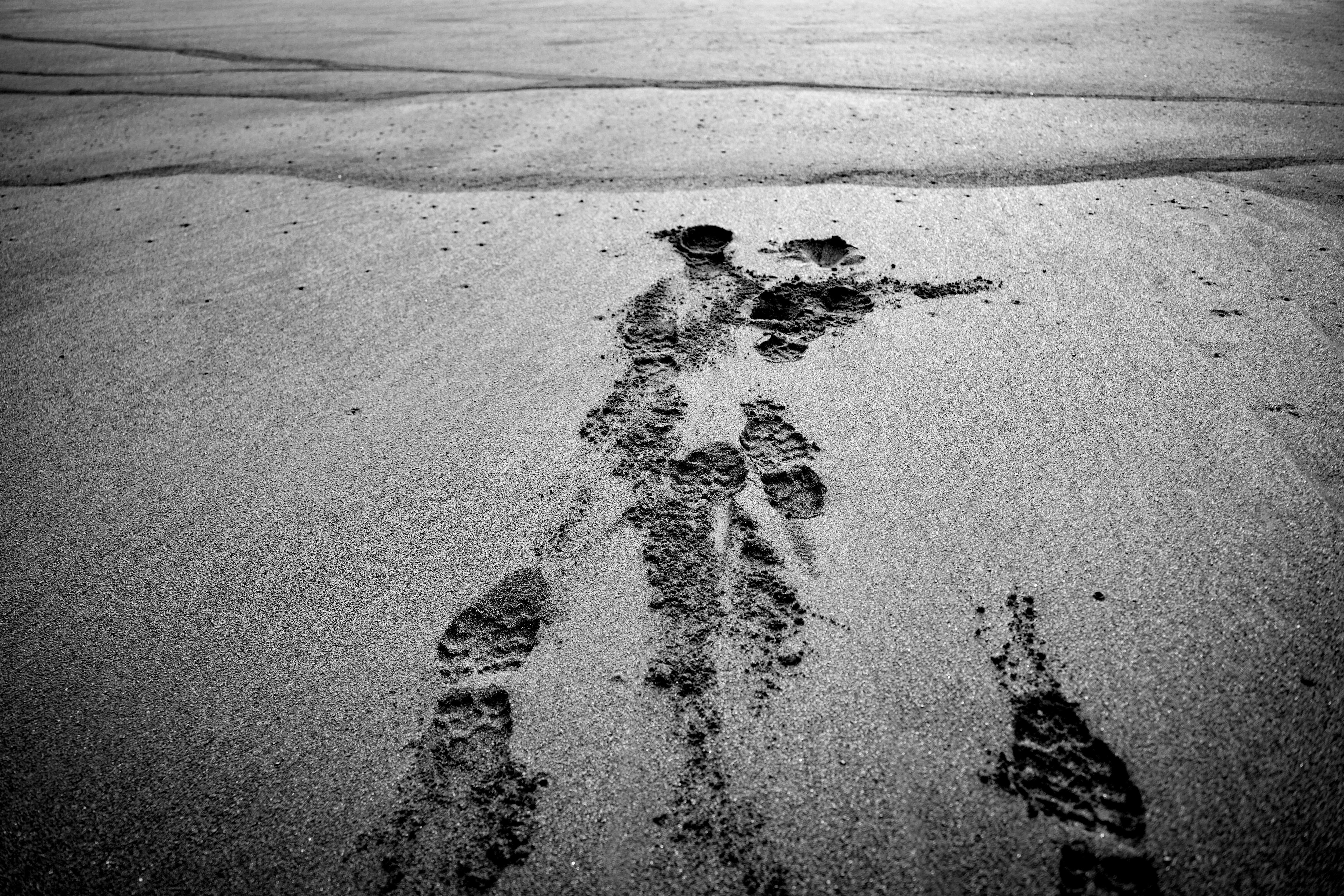Footprints in the Sand - Coastal Beach Photography