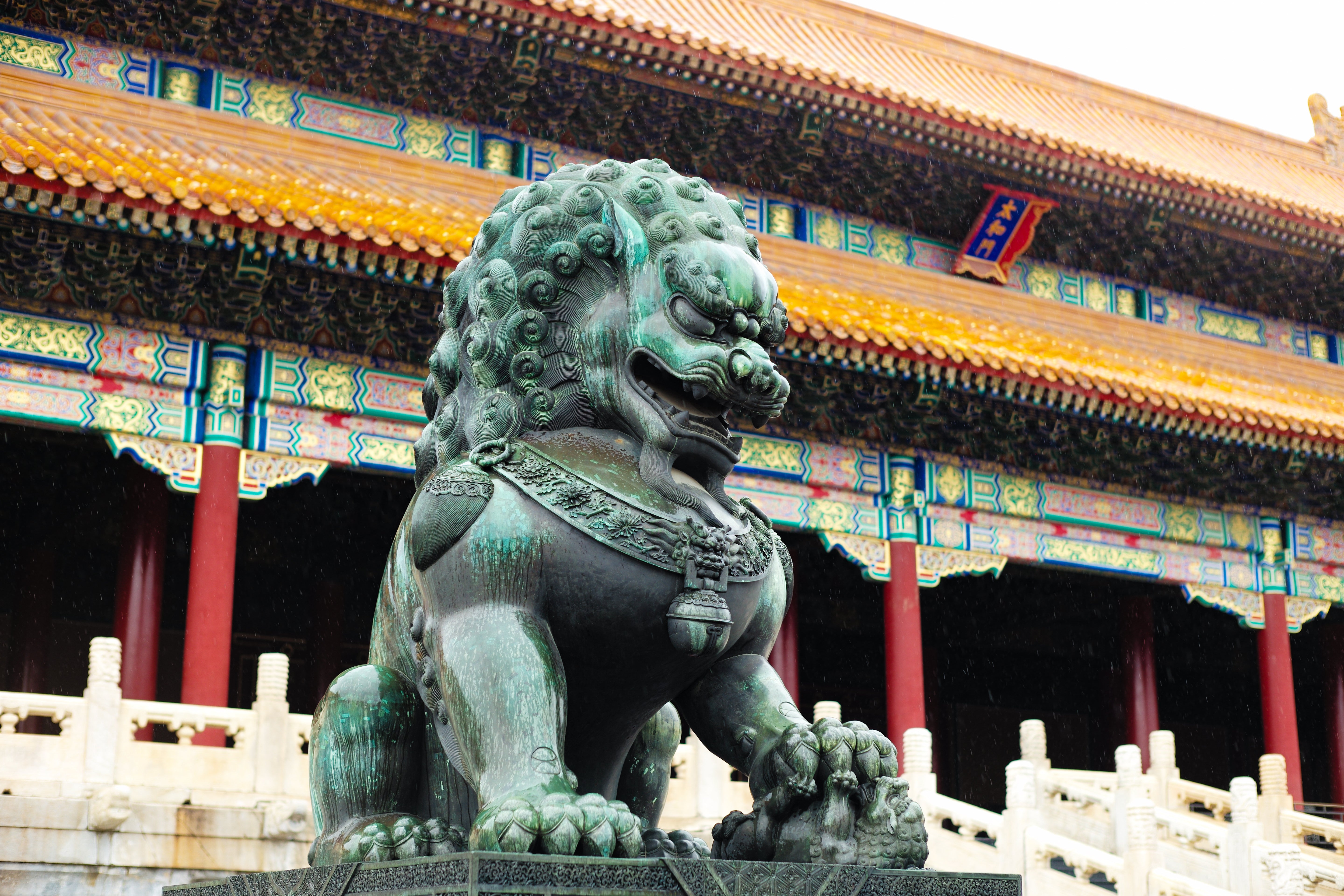 Bronze Guardian Lion - Forbidden City Beijing Architecture Photography