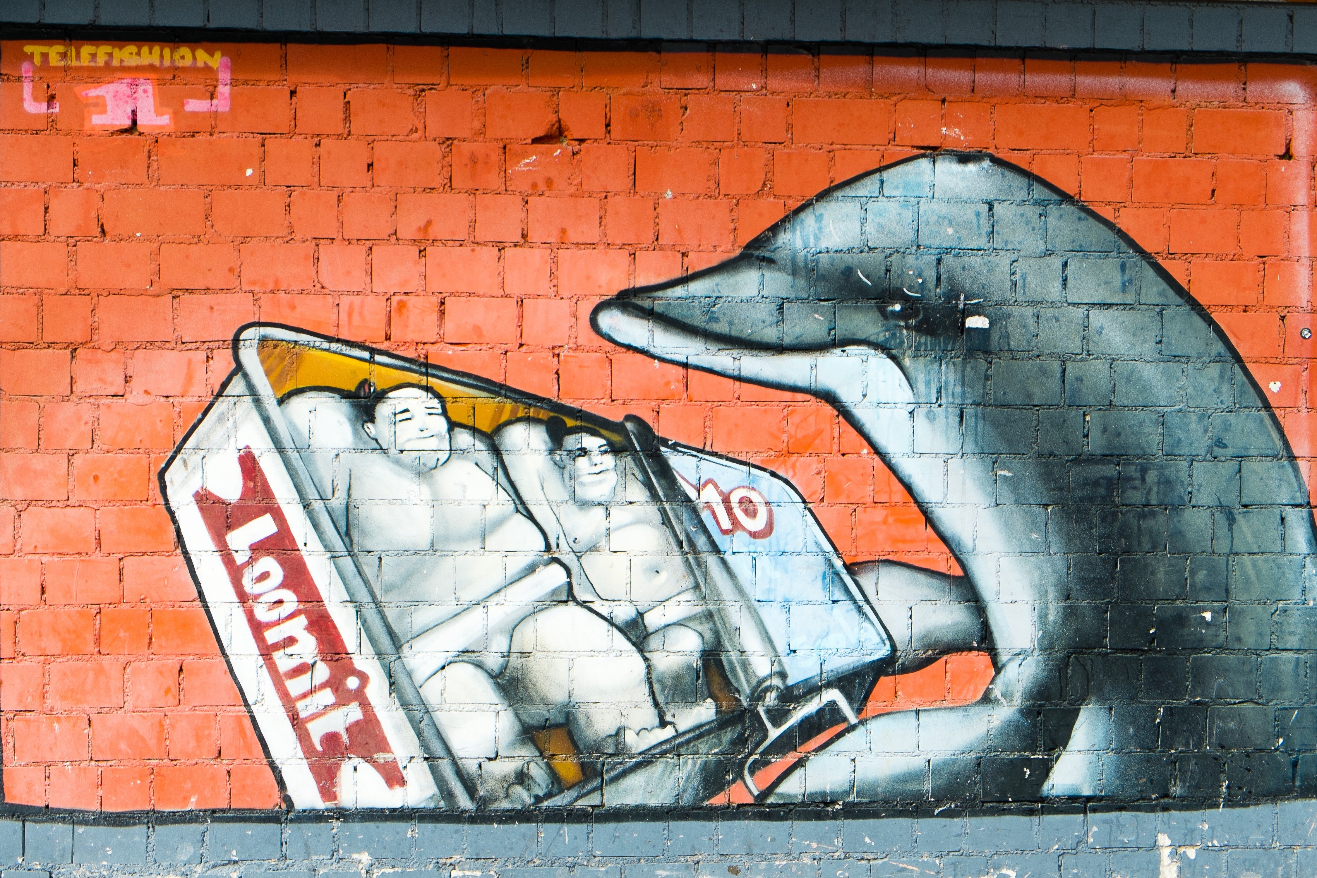 Feeding Time Urban Street Art Satire