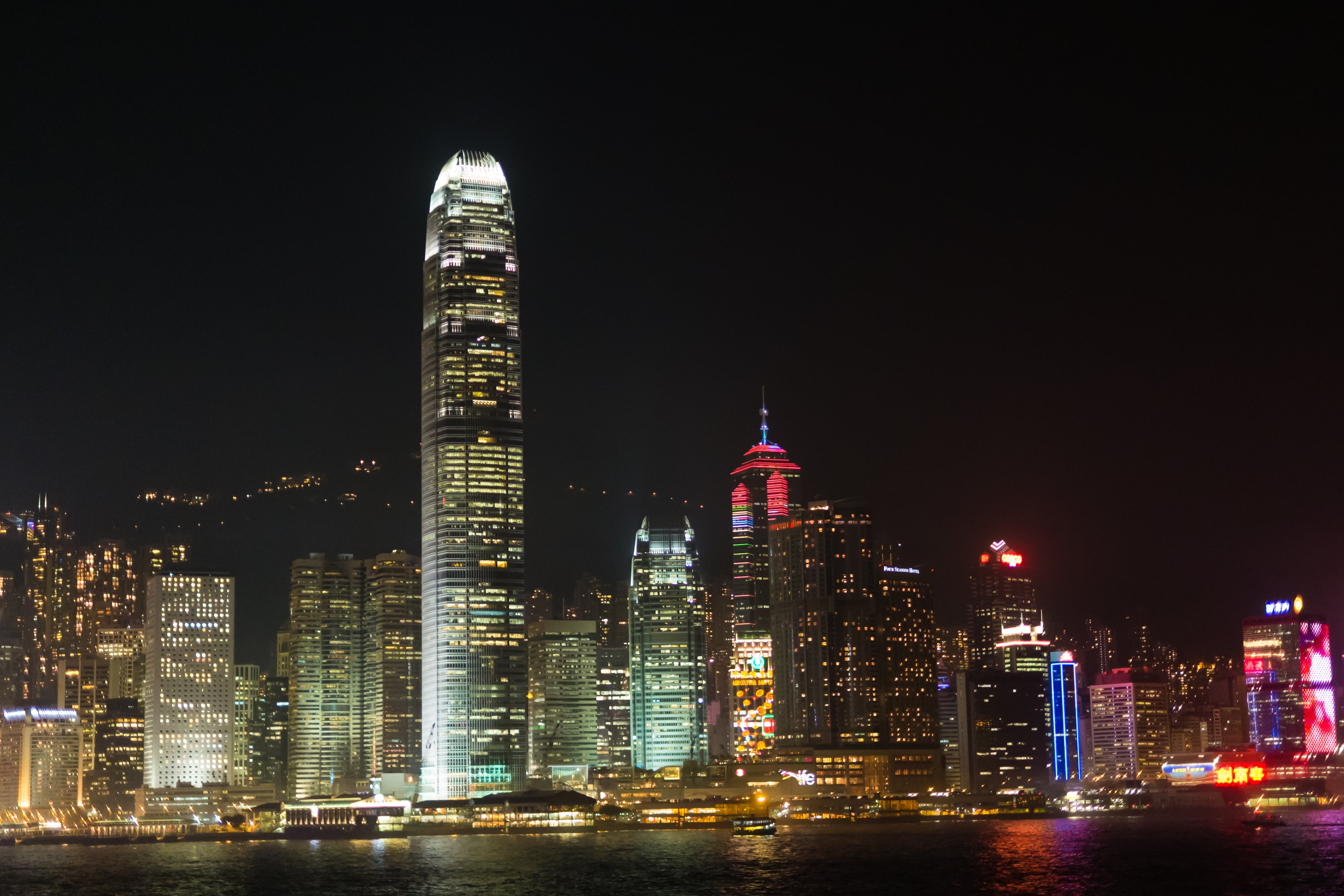 Hong Kong Skyline at Night - Asian Metropolis Photography