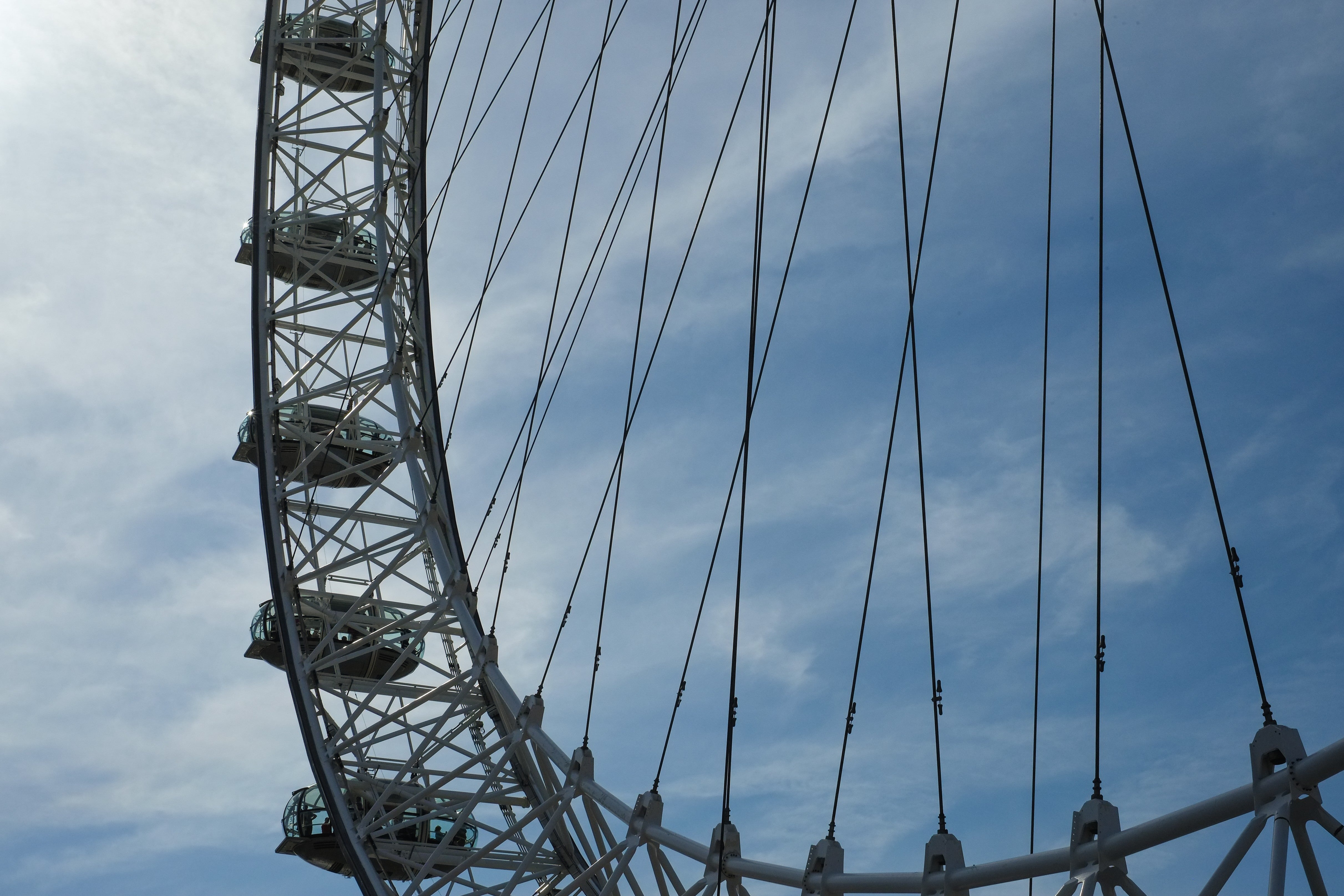 London Eye Ferris Wheel - Blue Sky Architecture Photography