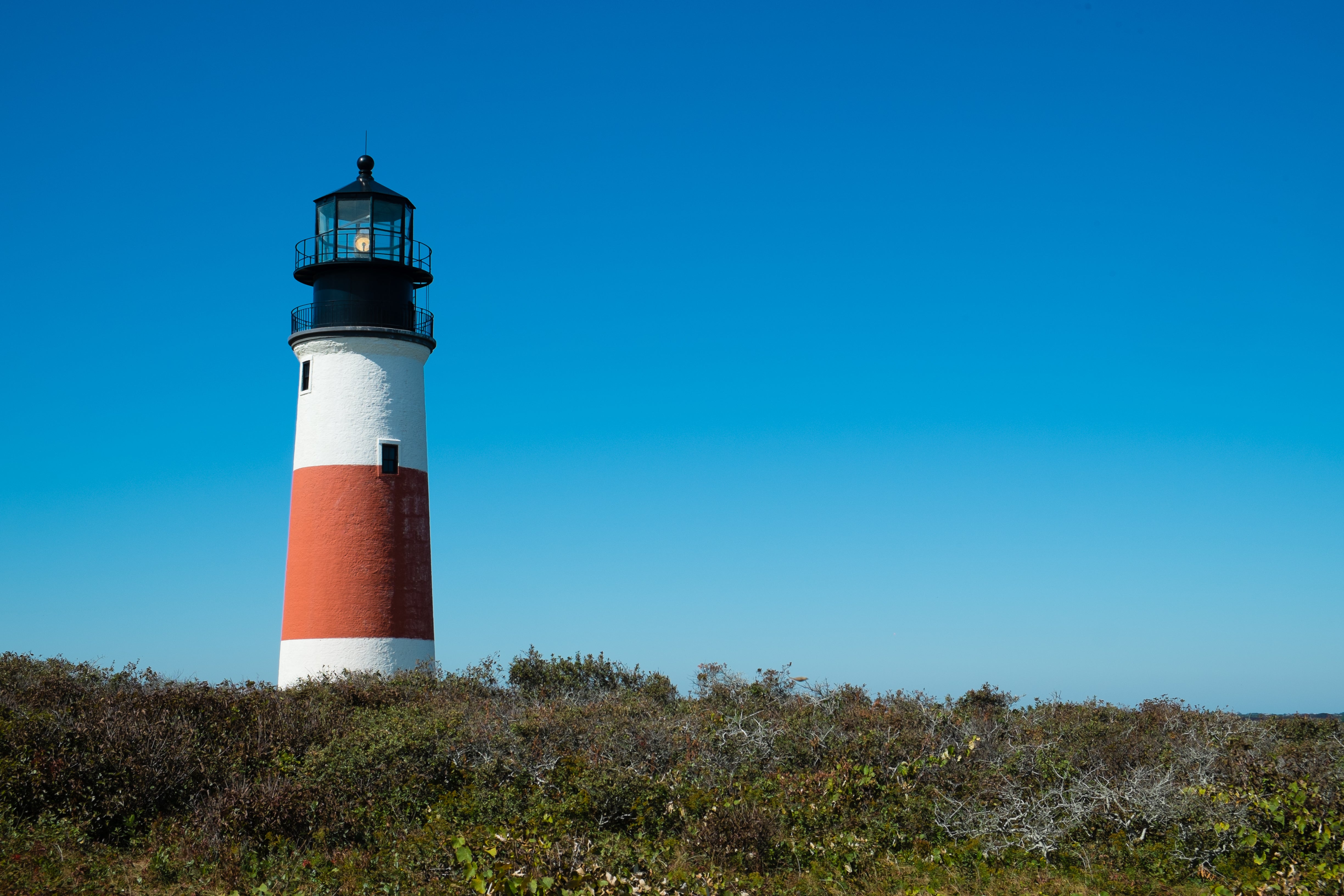 Sankaty Head Lighthouse Nantucket - Red and White Coastal Photography