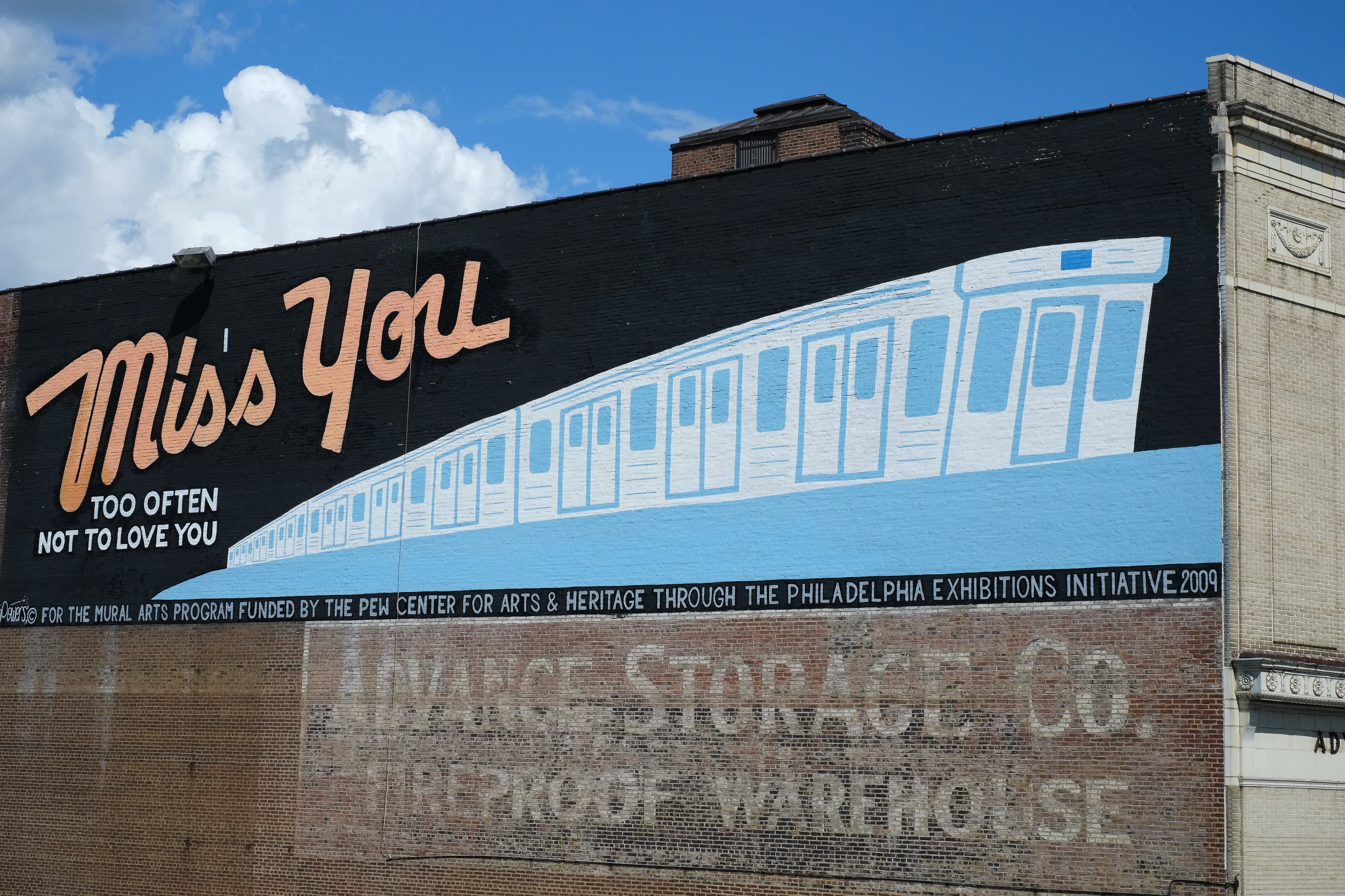 Miss You Train Mural - Philadelphia Street Art Photography