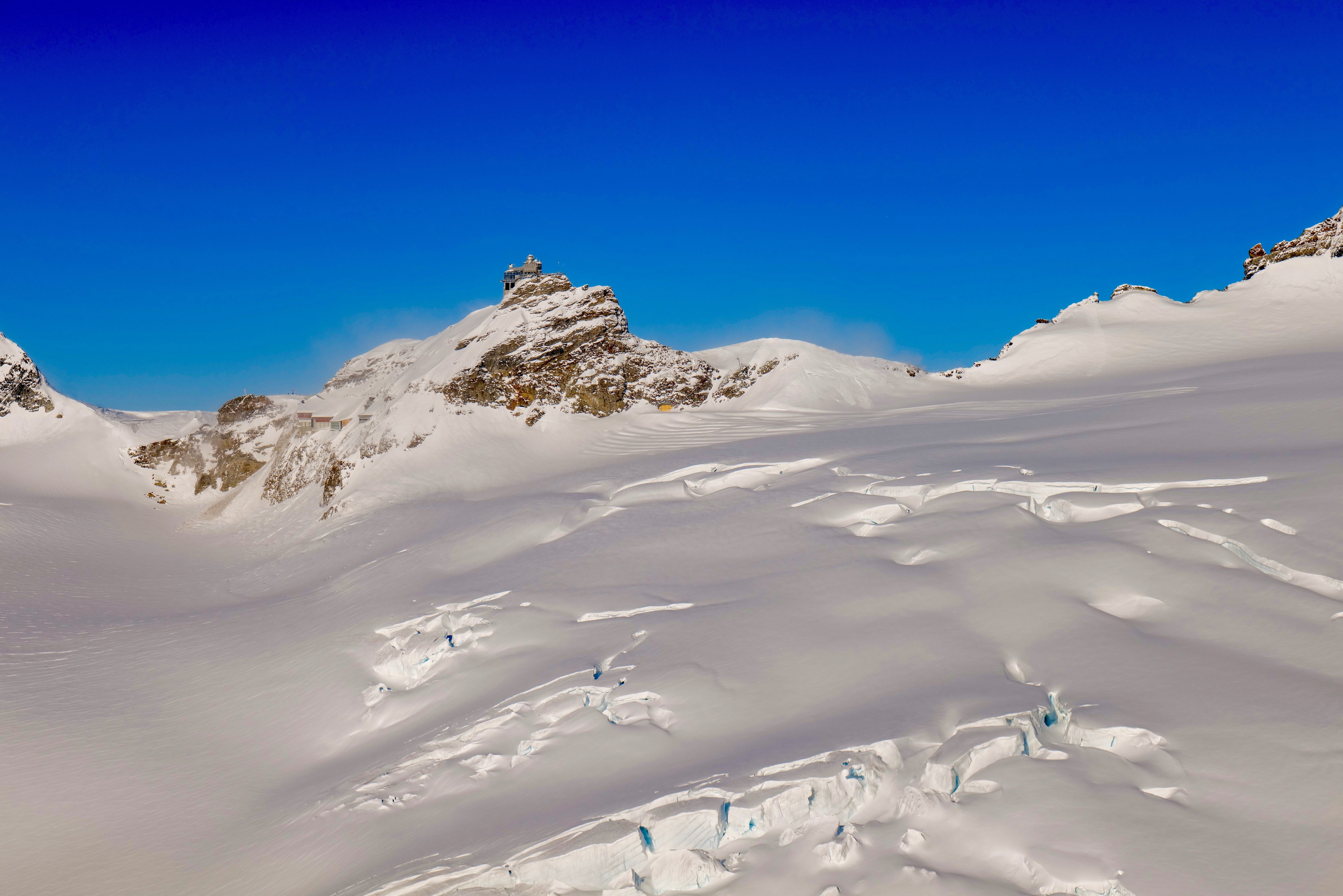 Jungfraujoch Observatory - Swiss Alps Aerial Photography