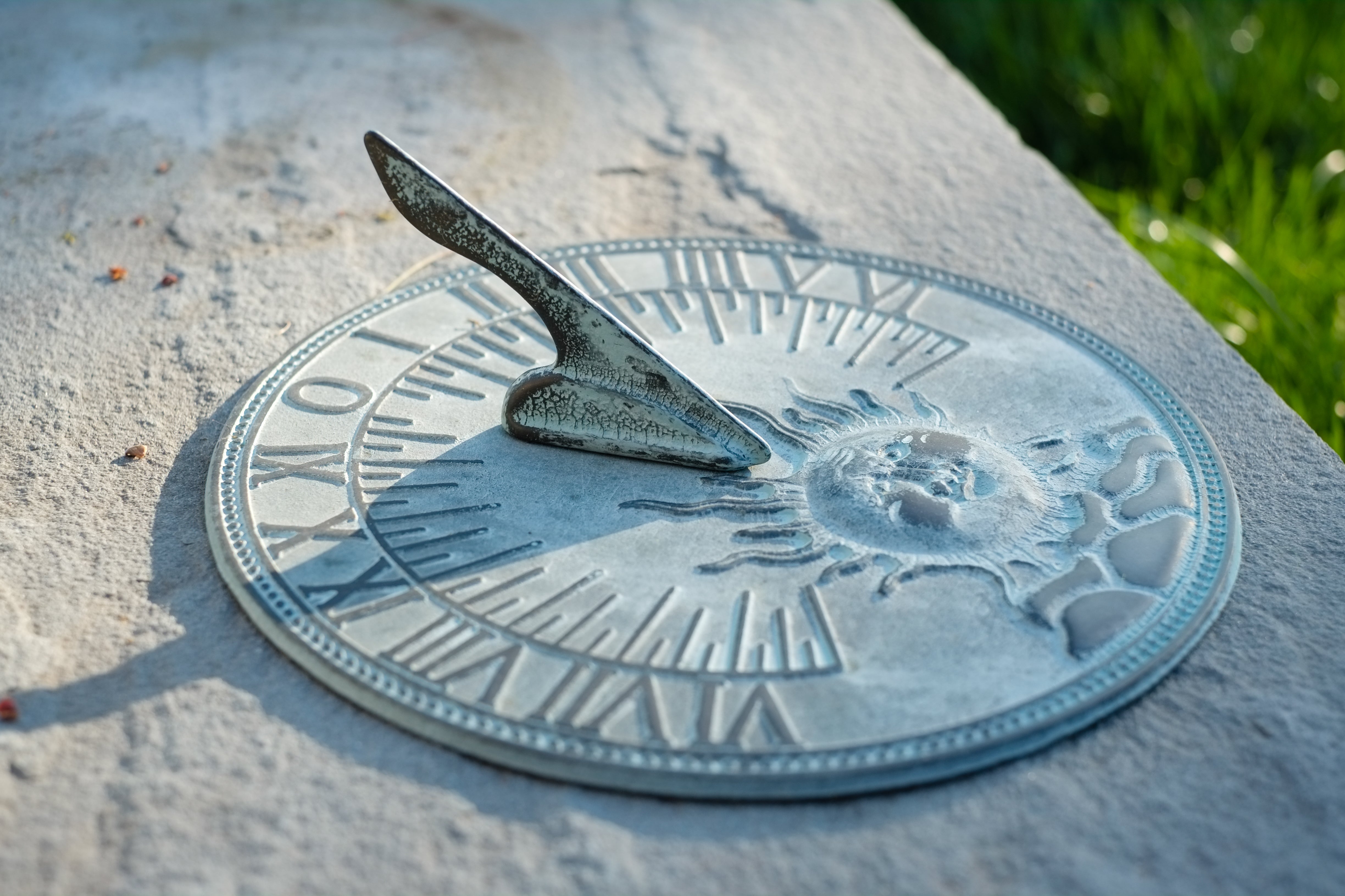 Bronze Sundial Detail - Antique Time Photography