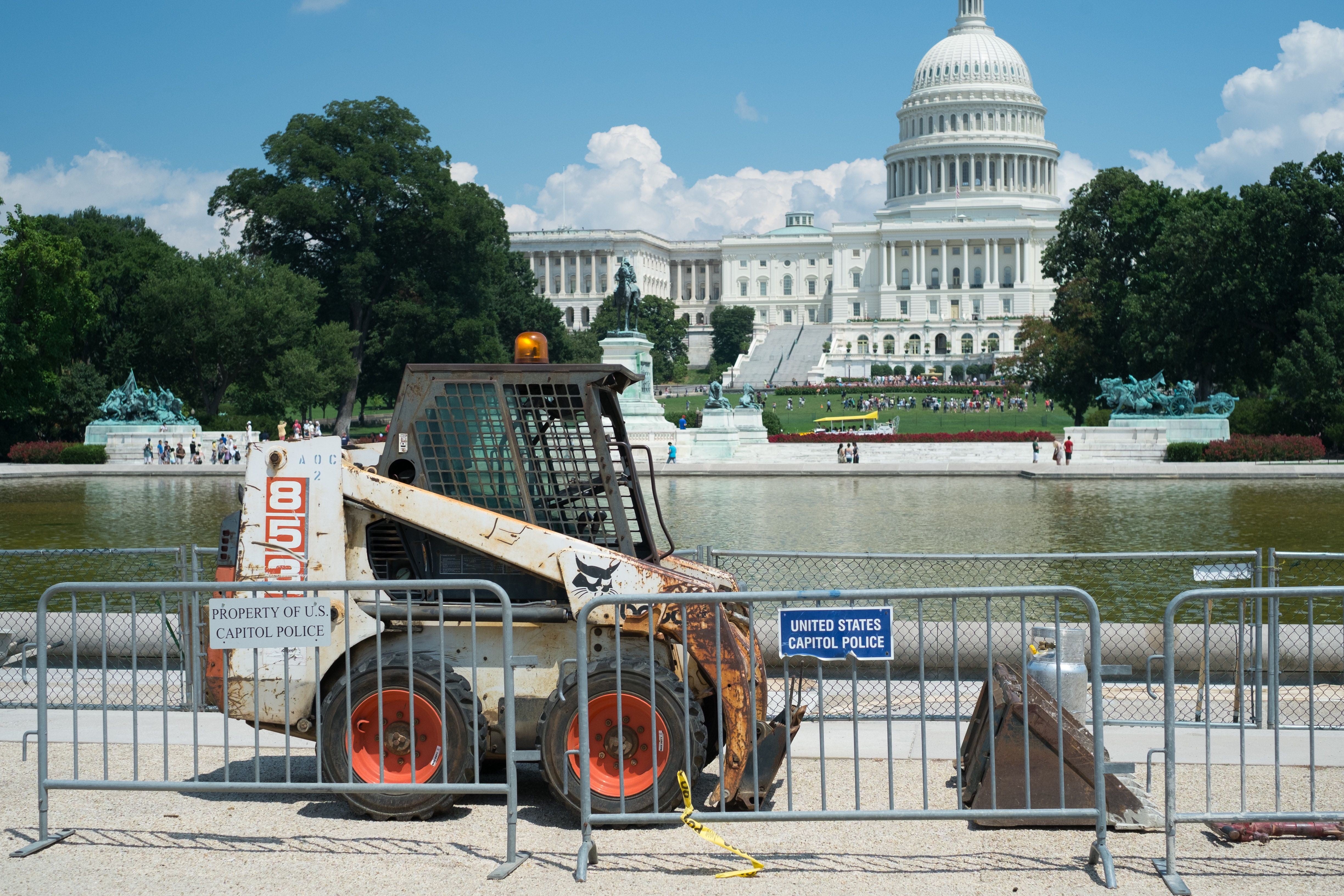 US Capitol Behind Barricades - Washington DC Photography