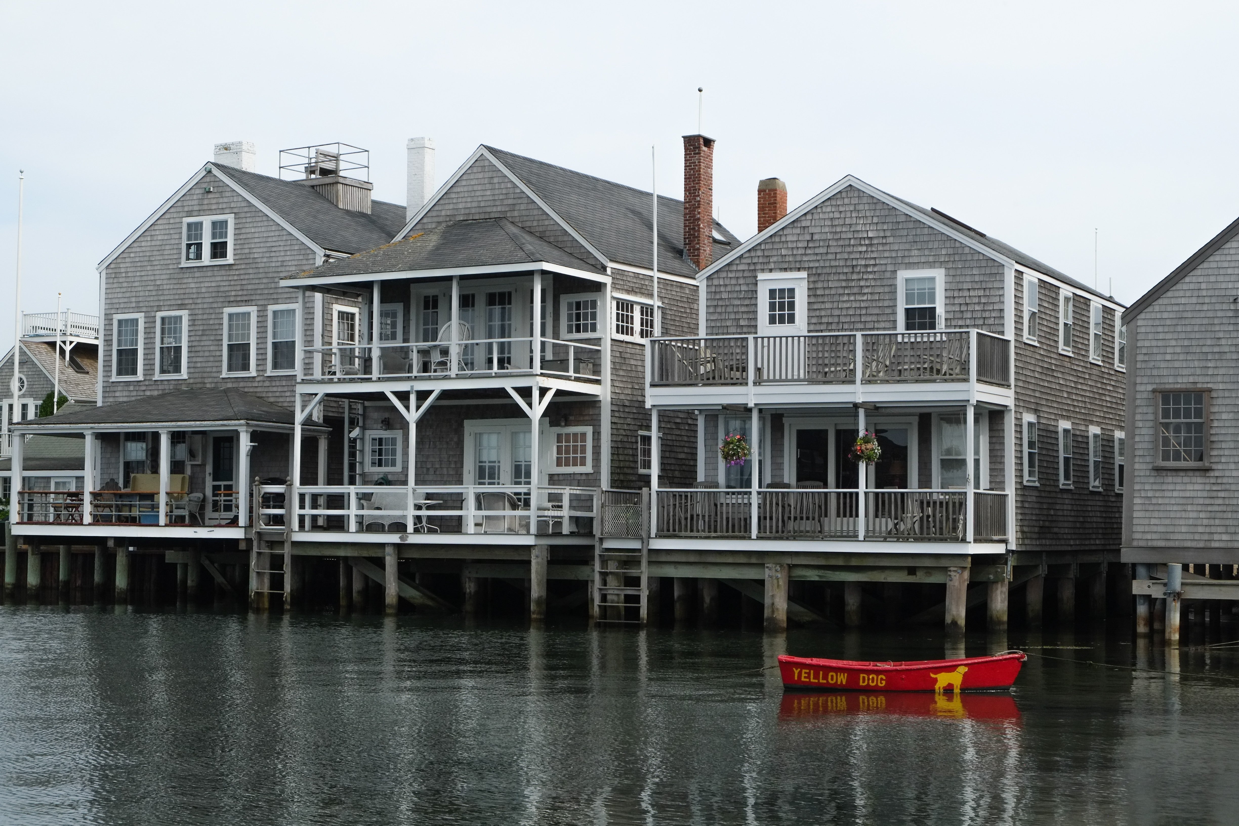 Waterfront Cottages on Nantucket Harbor - Coastal Photography