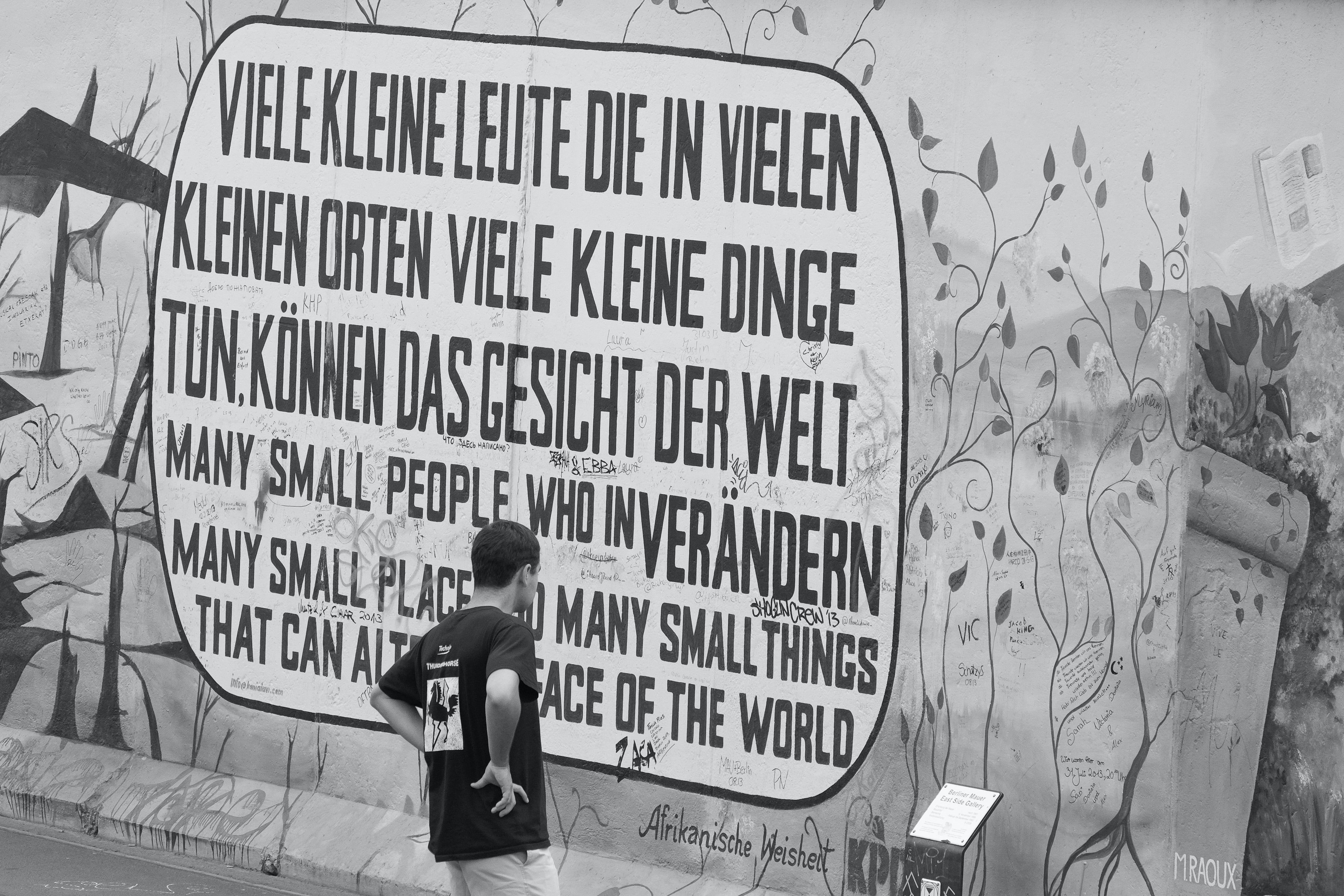 Many Small People Wall Quote - Berlin Black and White Street Photography