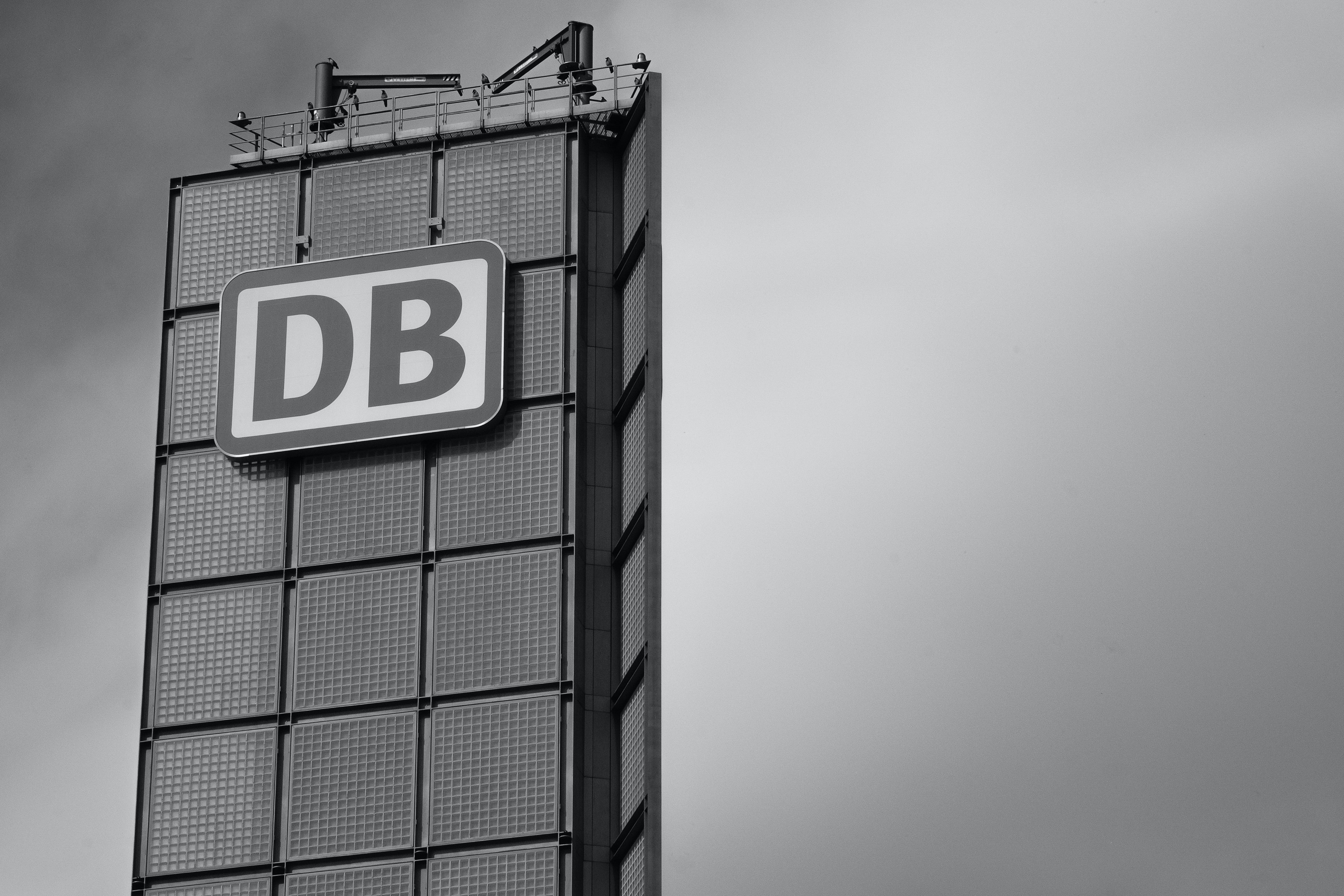 Deutsche Bahn Tower - Berlin Black and White Architecture Photography