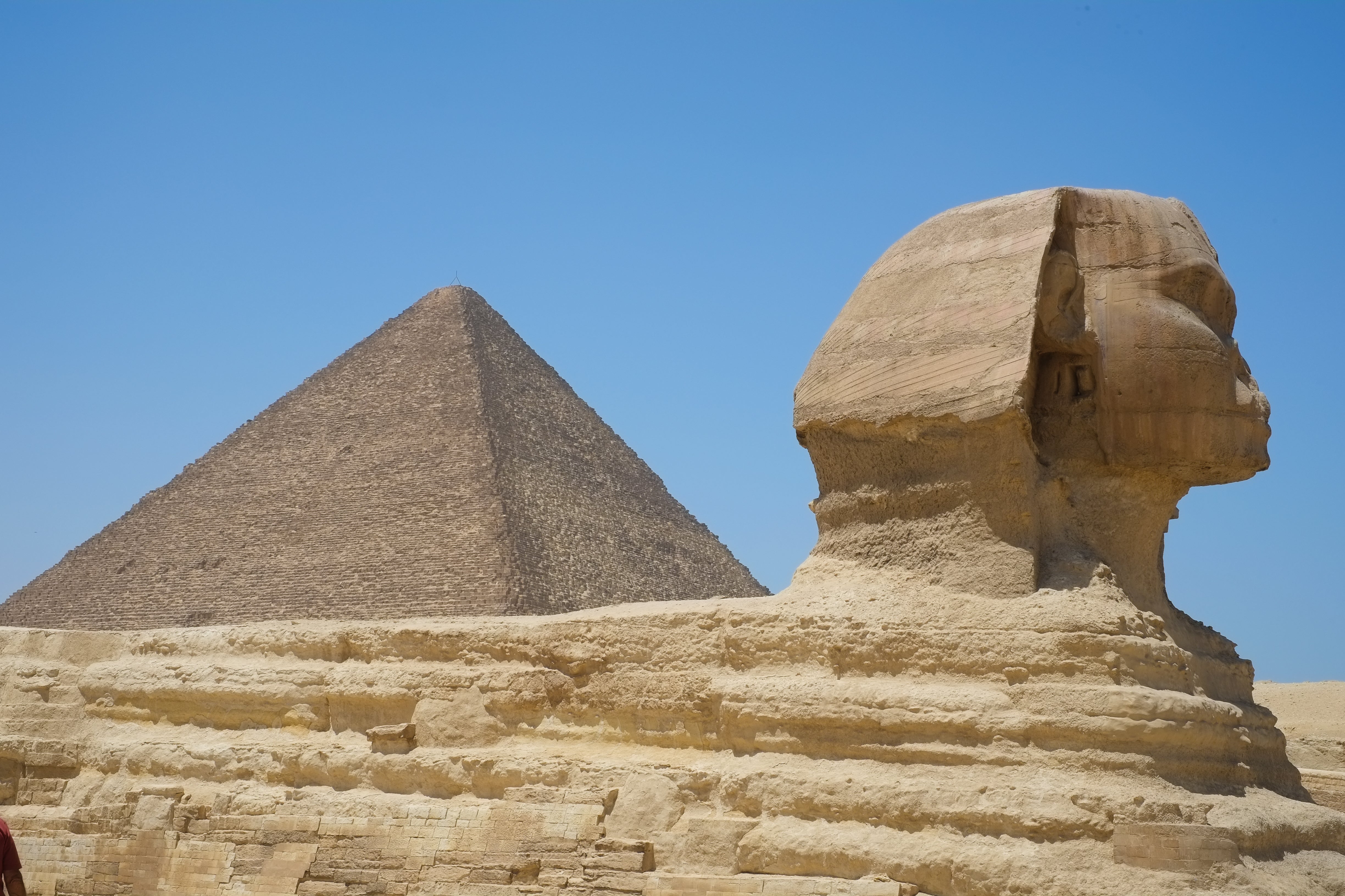 Great Sphinx and Pyramid - Giza Egypt Architecture Photography