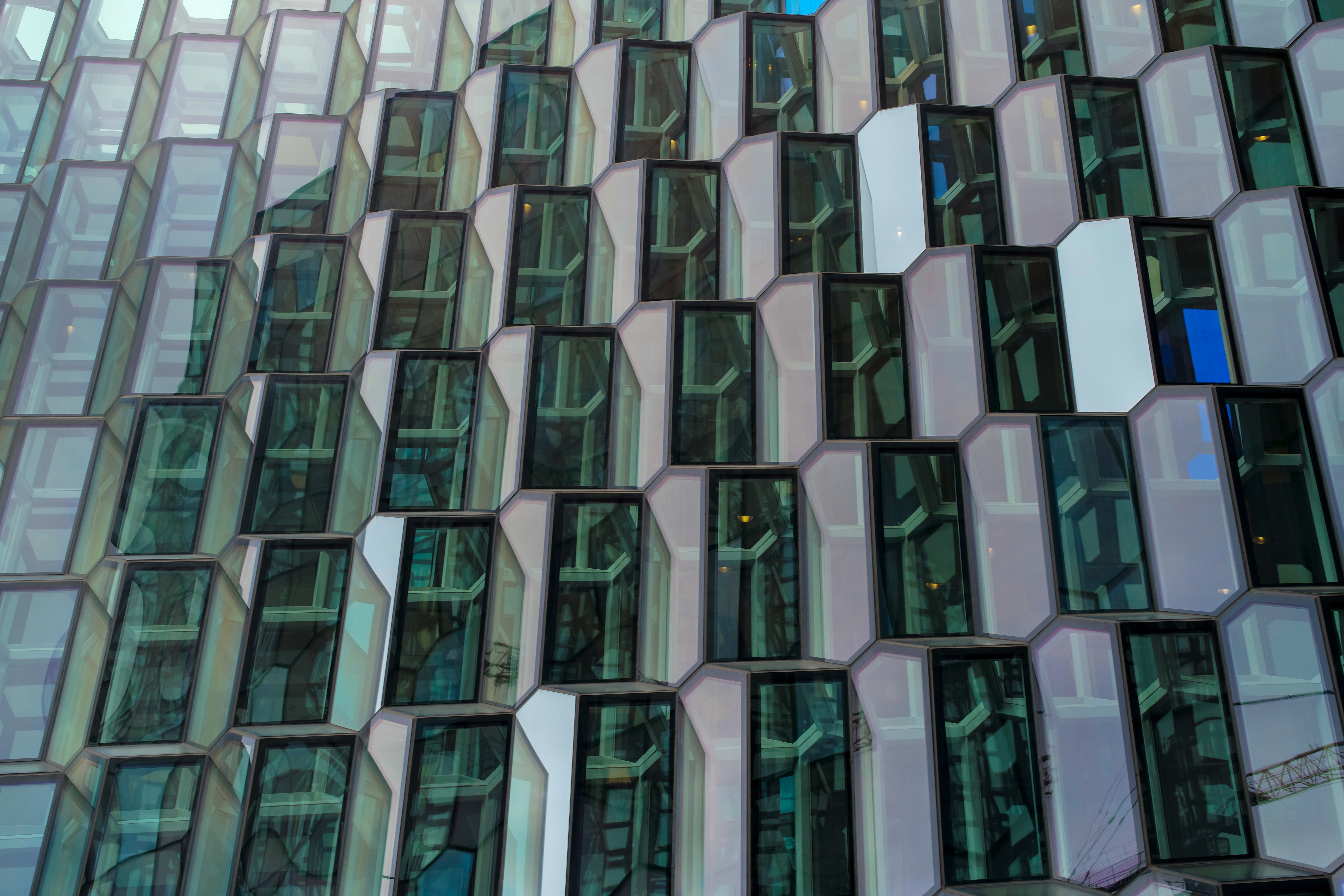 Harpa Glass Facade - Reykjavík Iceland Architecture Photography