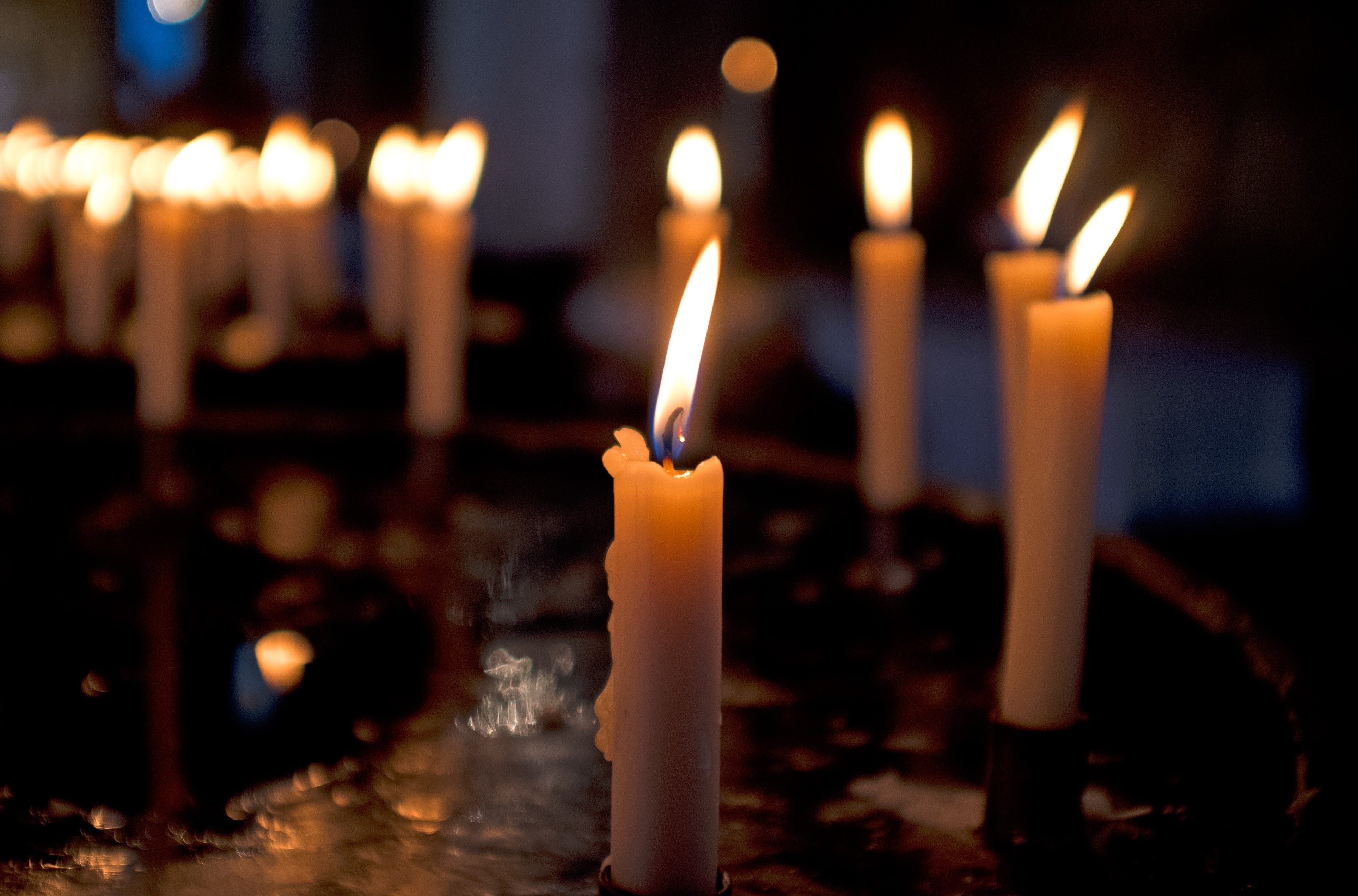 Silent Prayers Candlelight in the Cathedral