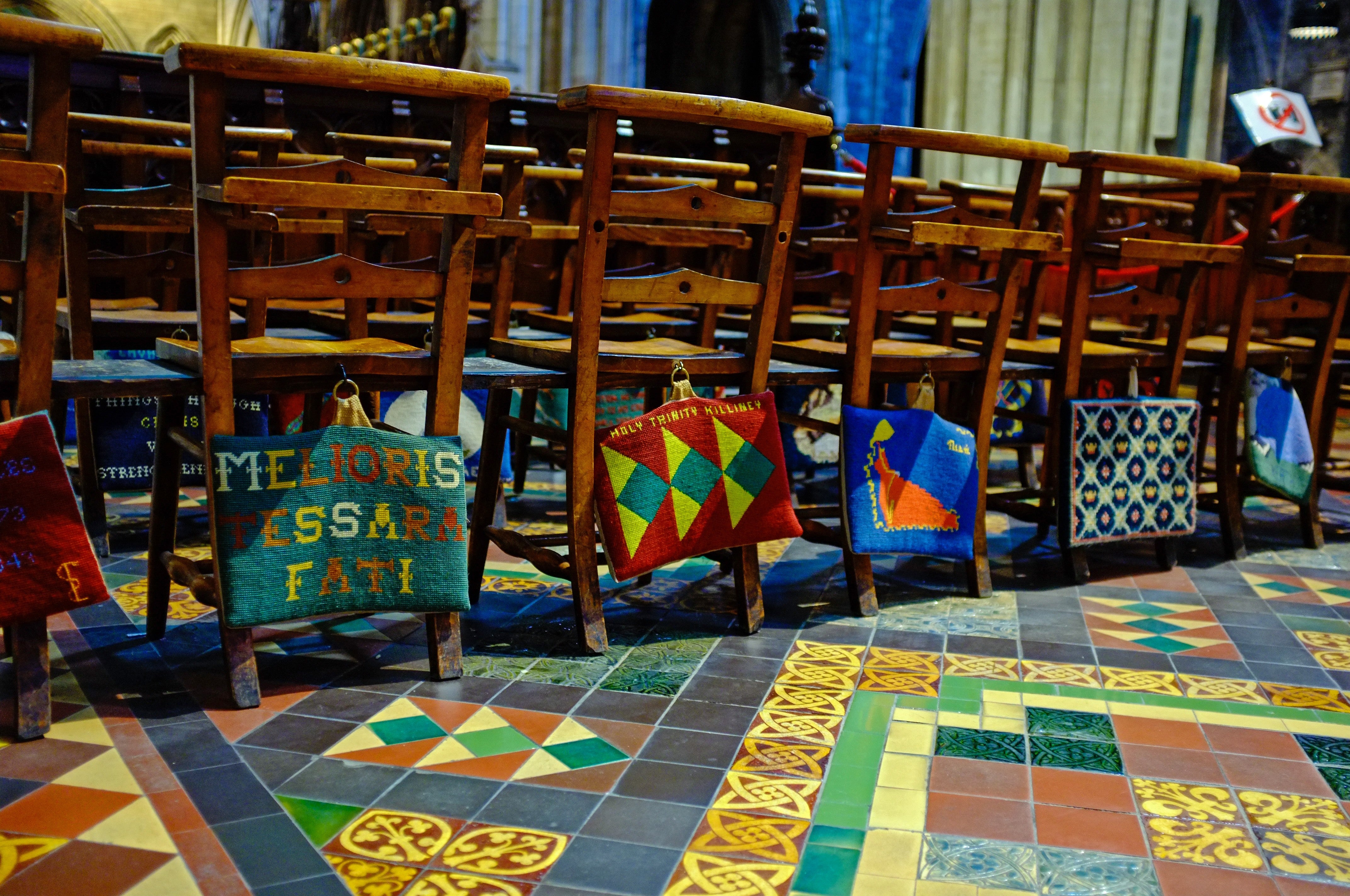 St Patrick's Cathedral Dublin - Medieval Tiles and Kneelers Photography