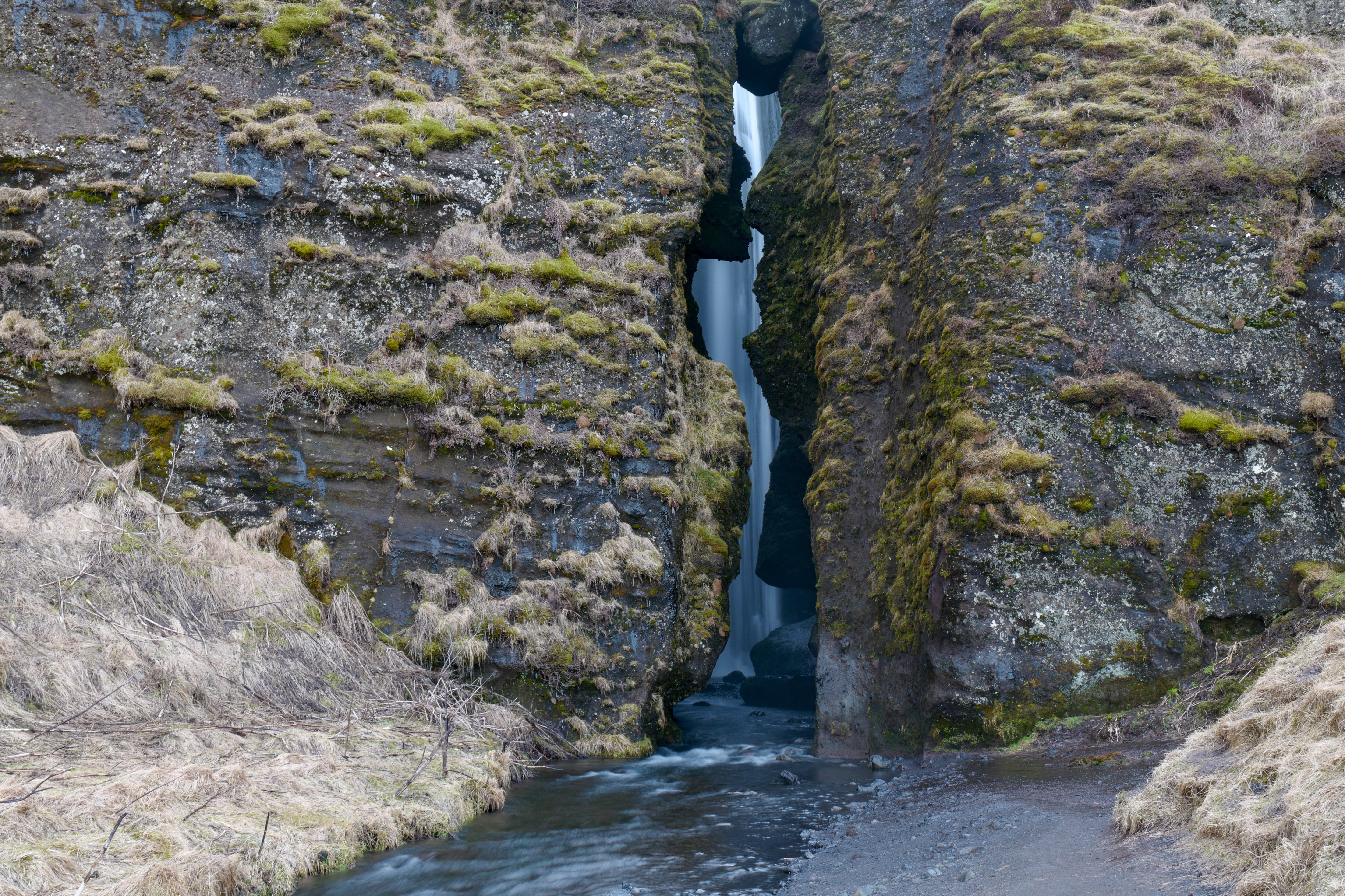 Mossy Canyon Waterfall - Iceland Stream Landscape Photography