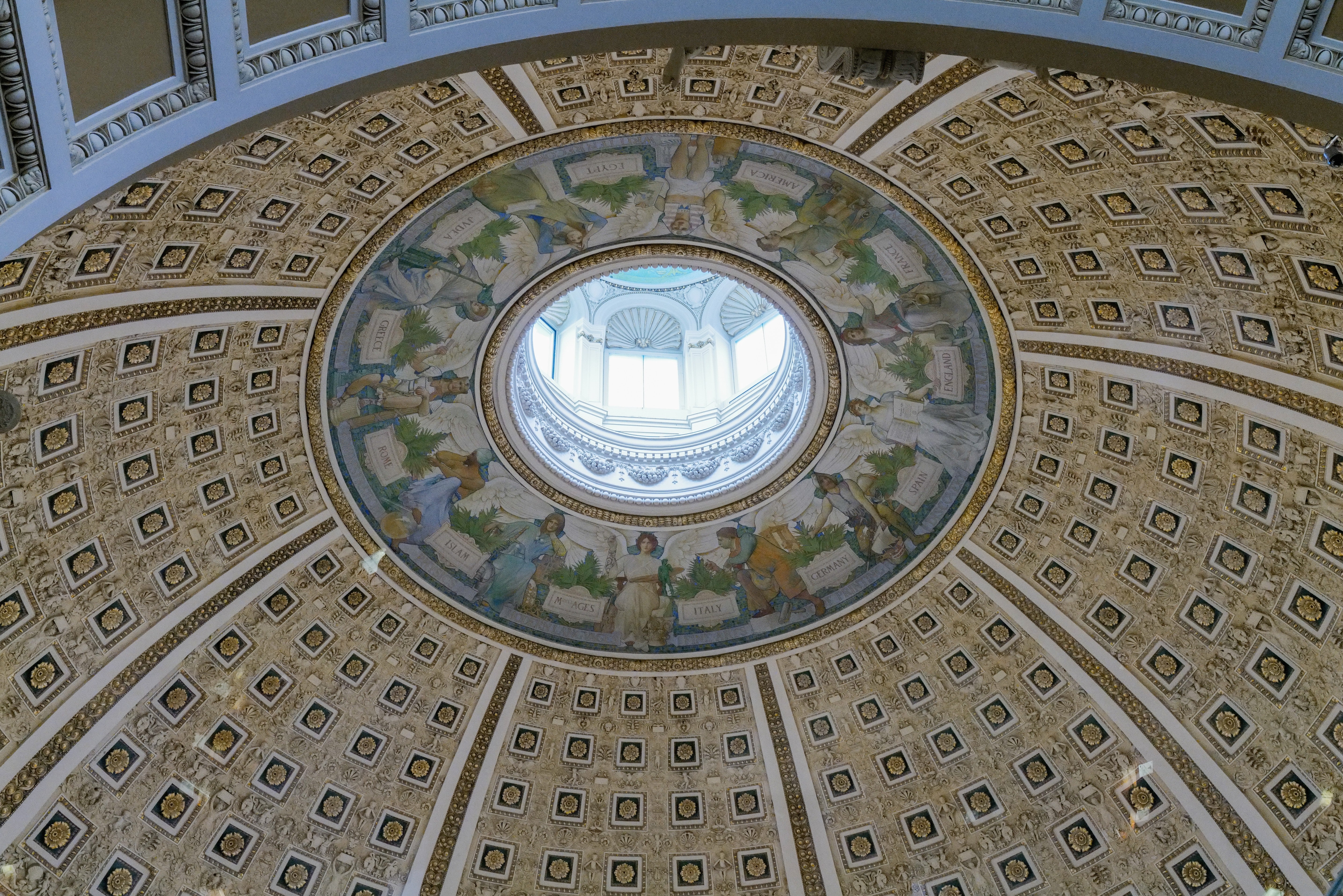 Library of Congress Dome - Washington DC Ceiling Architecture Photography