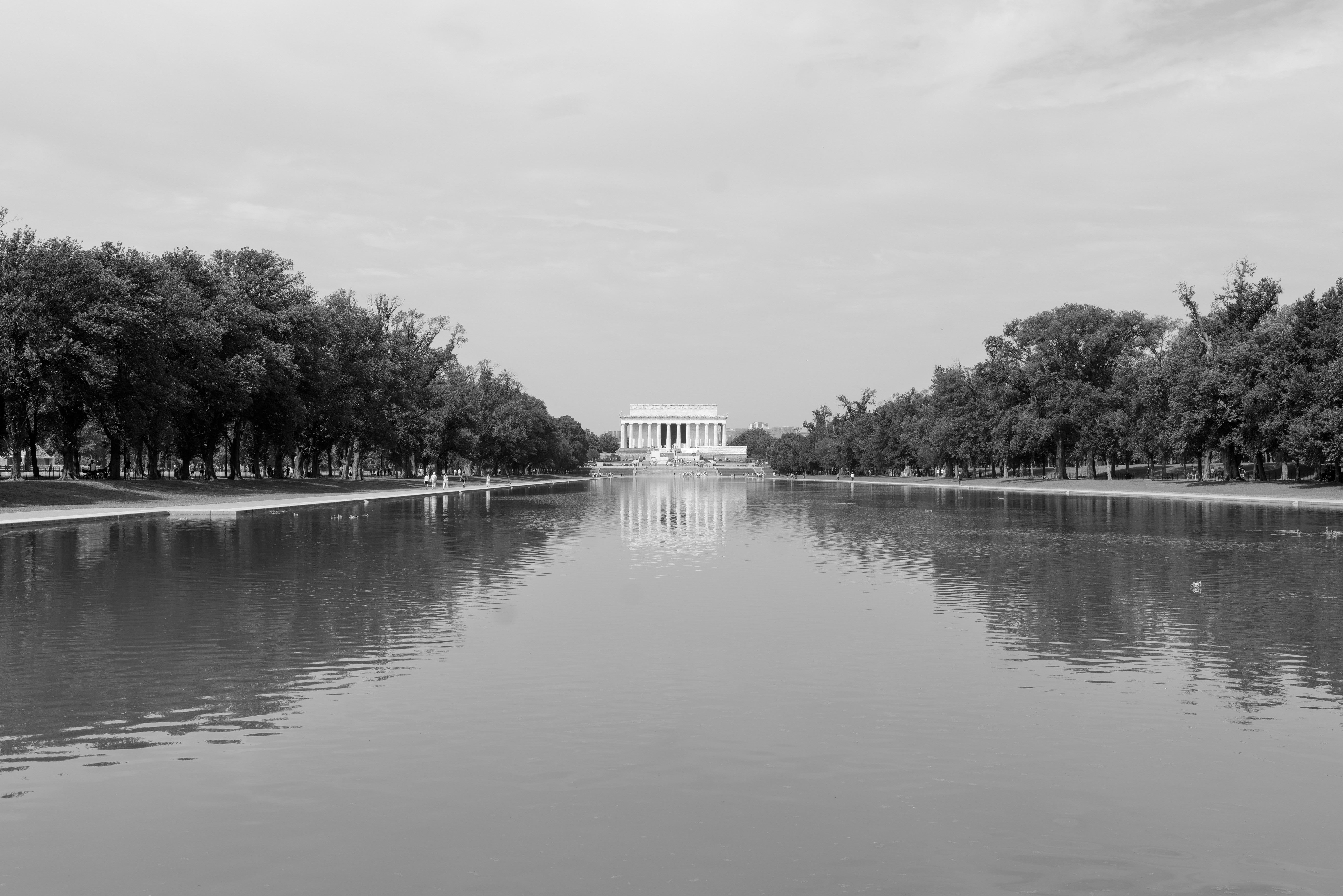 Lincoln Memorial Reflecting Pool - Washington DC Monochrome Photography