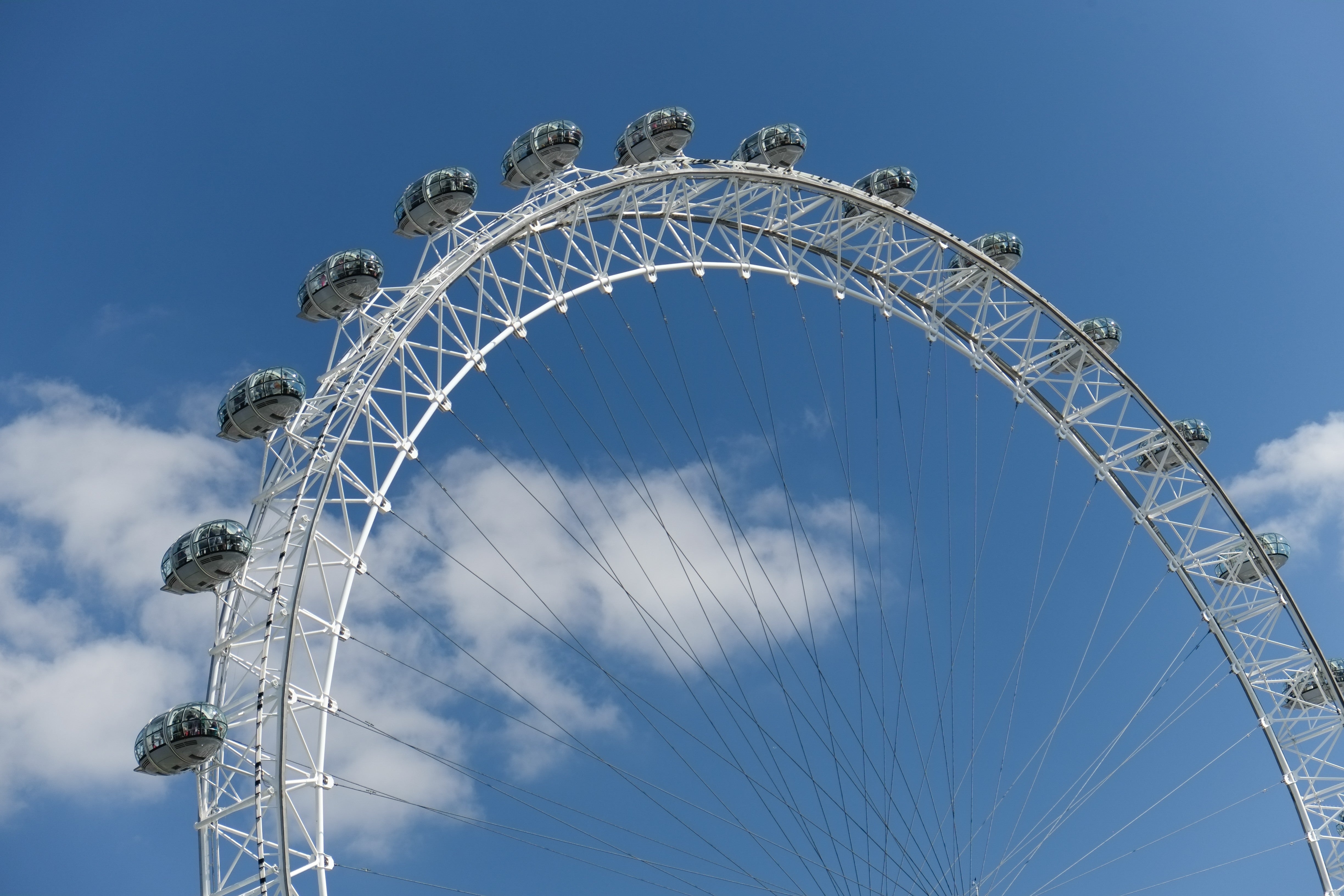 London Eye Ferris Wheel II - Blue Sky Architecture Photography