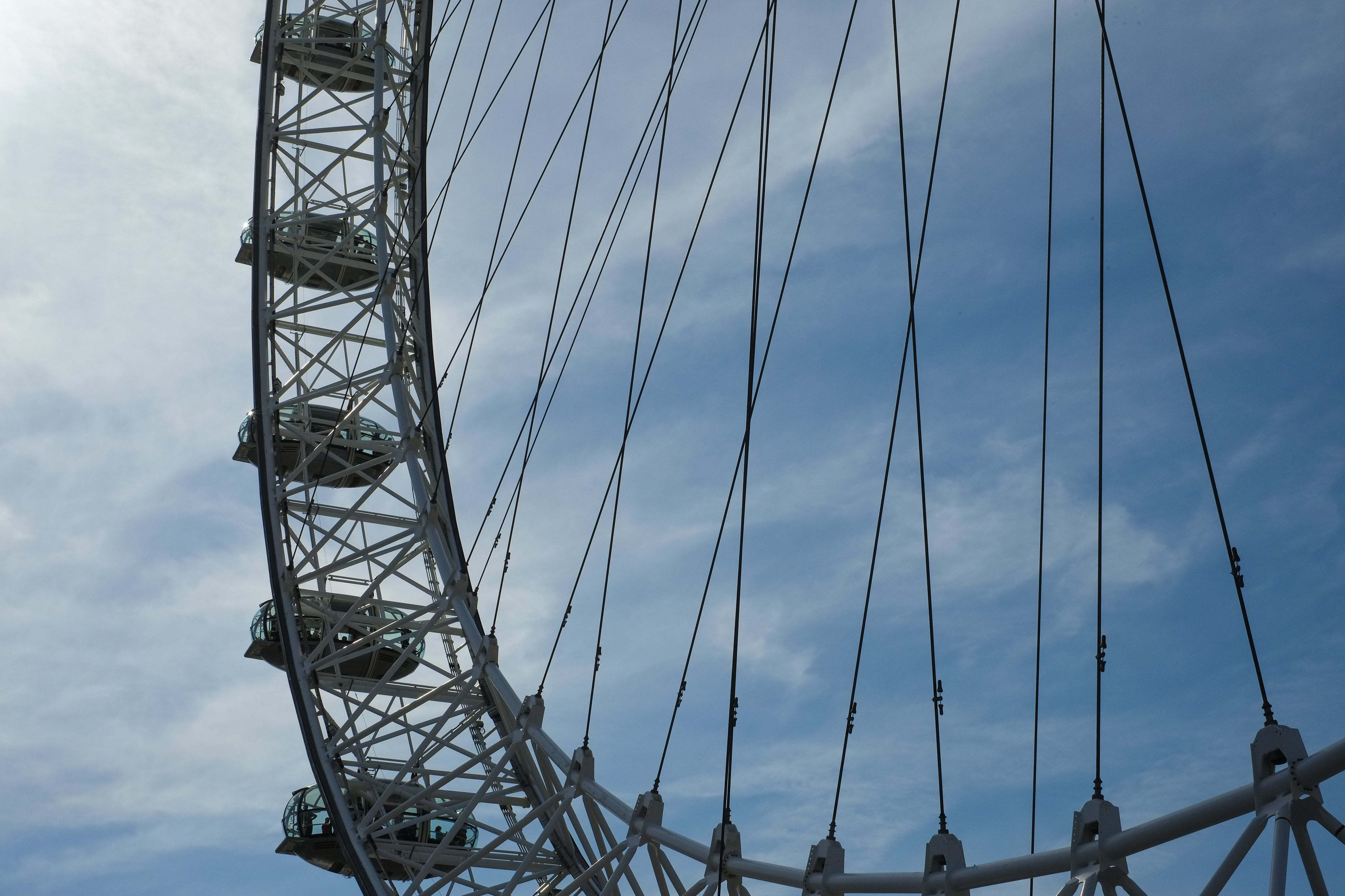 London Eye Ferris Wheel - Blue Sky Architecture Photography