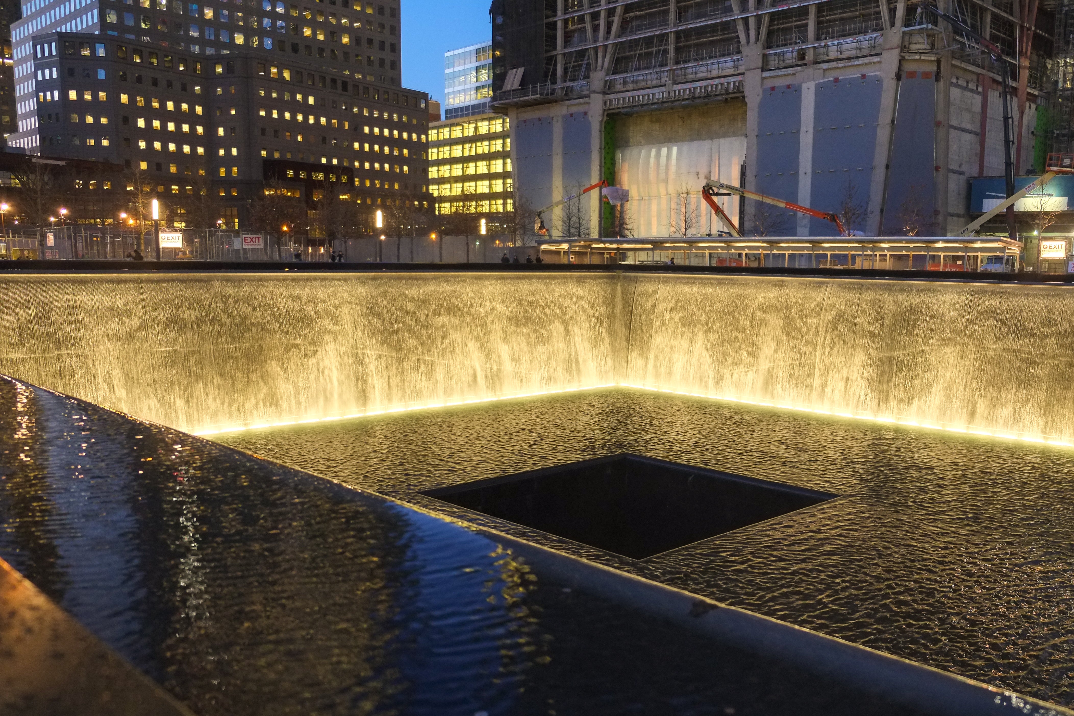 9/11 Memorial Pool and Freedom Tower - New York Photography