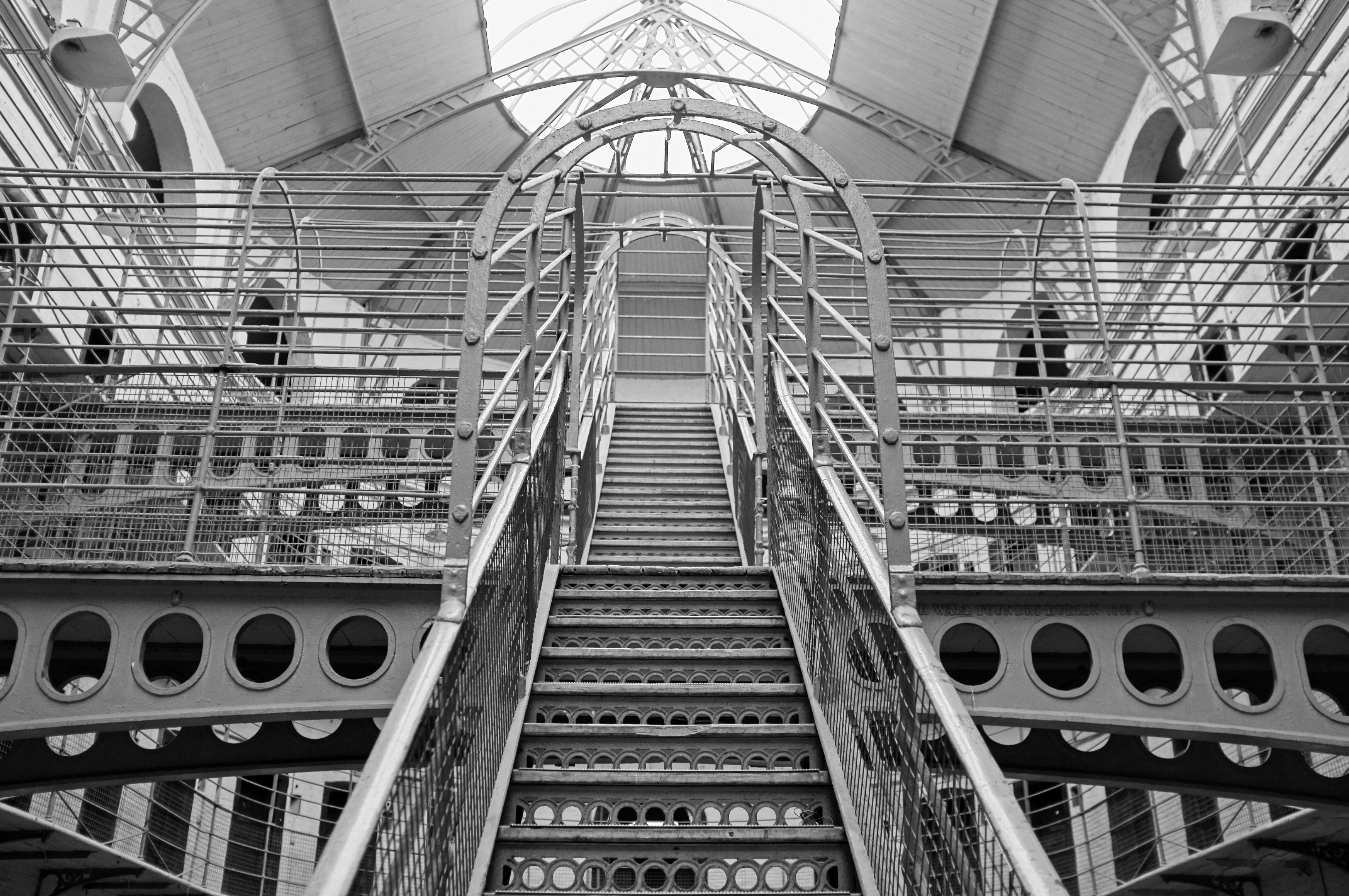 Kilmainham Prison Staircase - Dublin Monochrome Architecture Photography