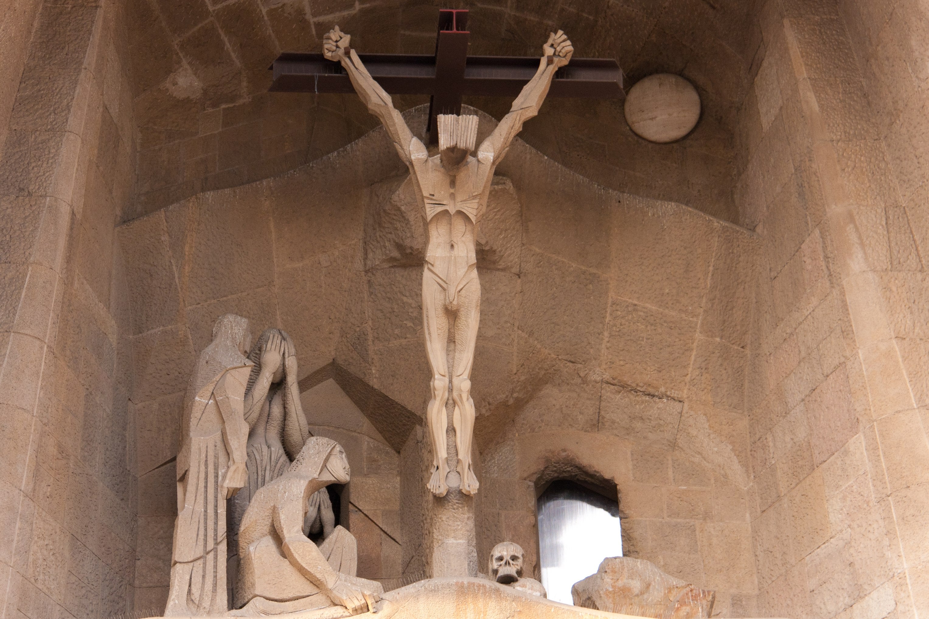 Sagrada Familia Crucifixion Sculpture - Barcelona Architecture Photography