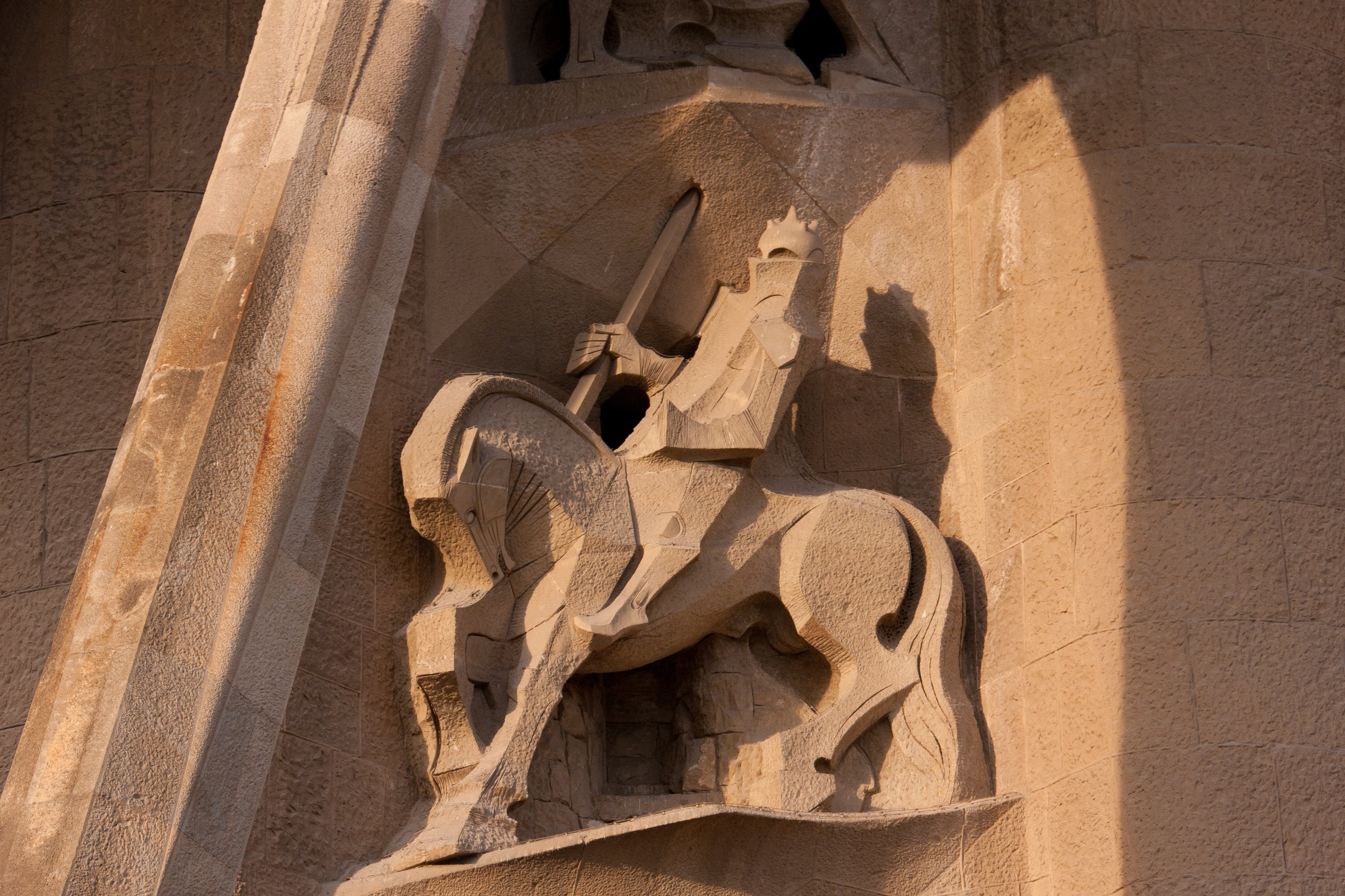Sagrada Familia Knight and Horse Relief - Barcelona Architecture Photography