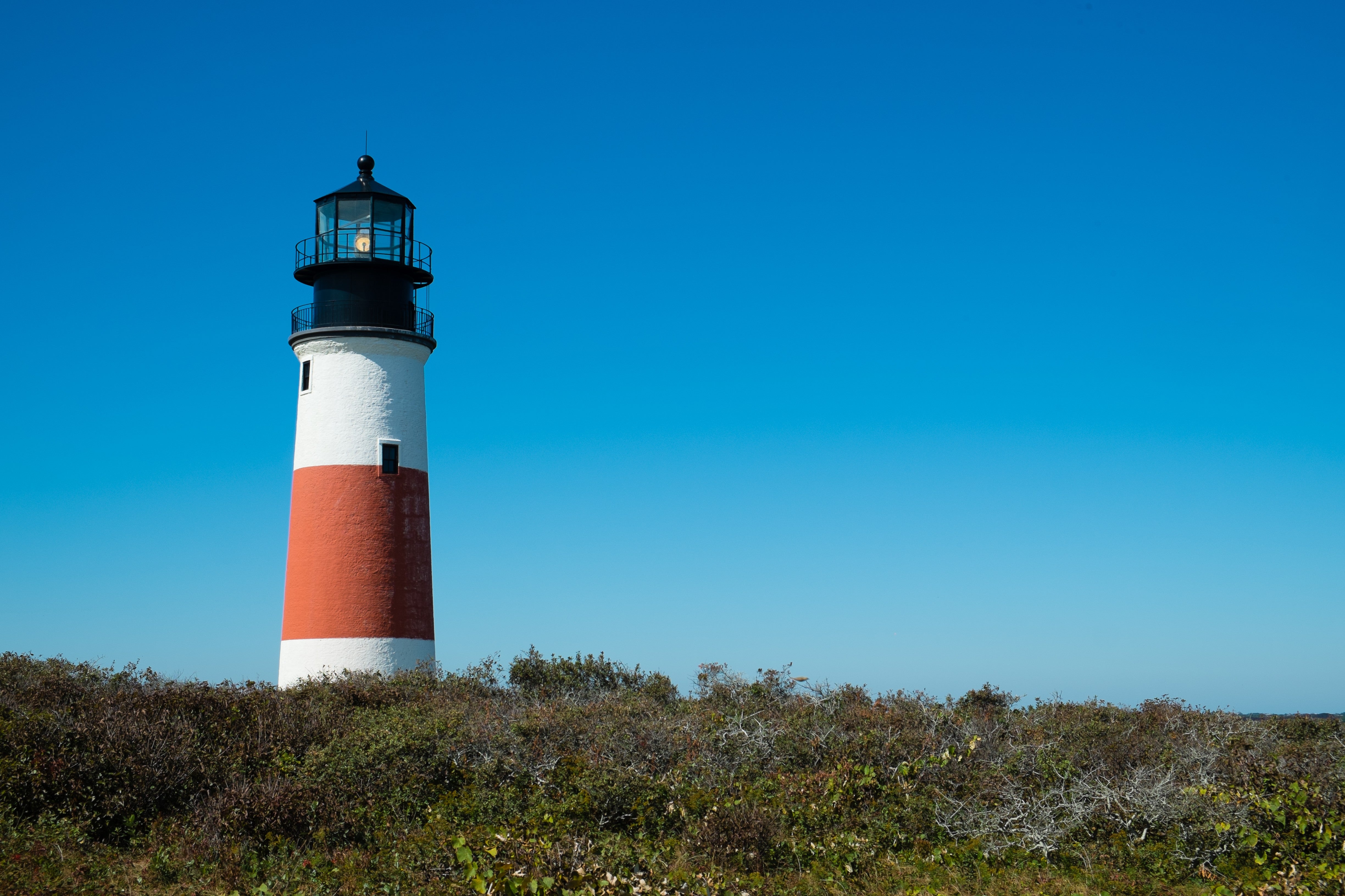 Sankaty Head Lighthouse Nantucket - Red and White Coastal Photography