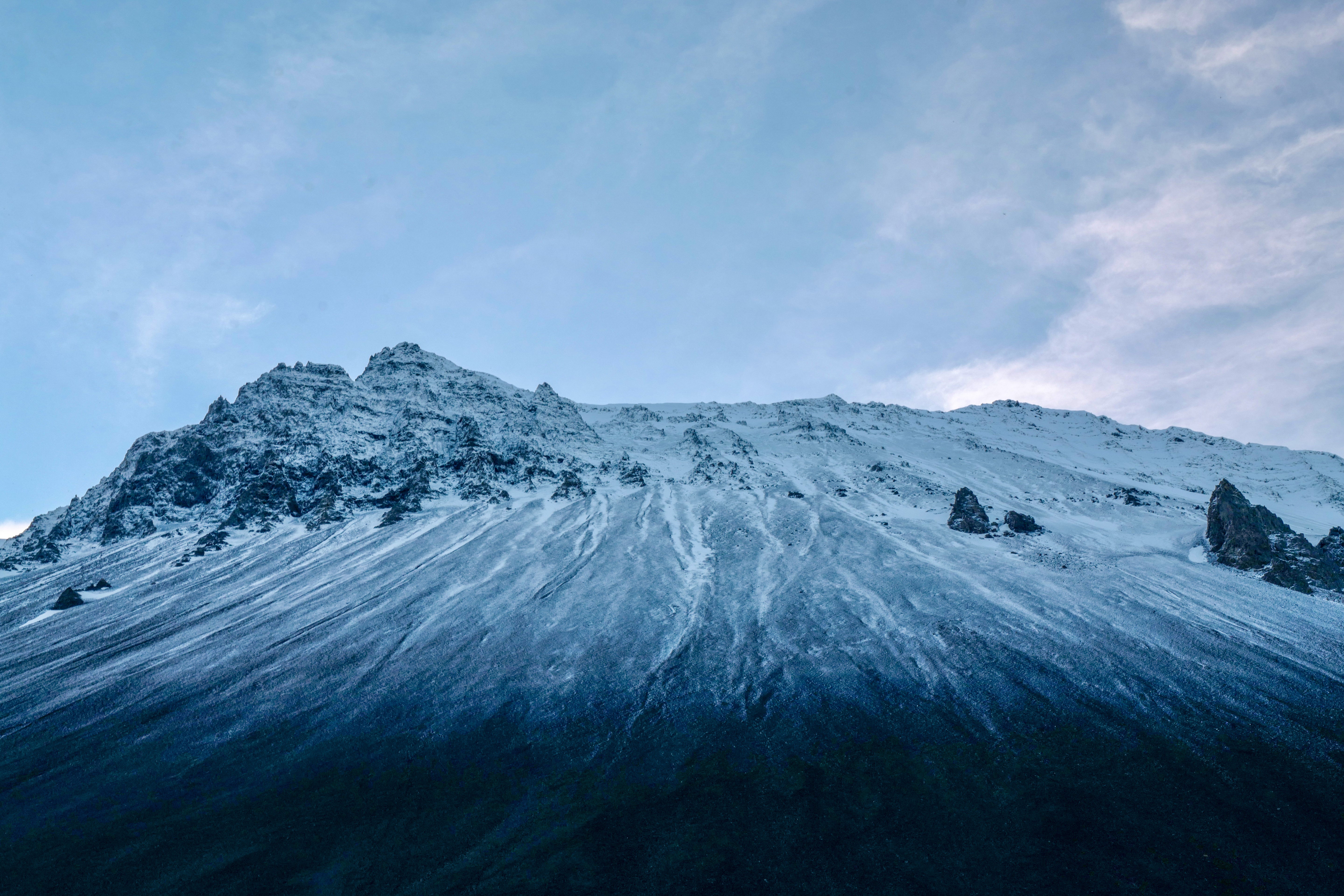Cold Mountain Peak in Blue - Iceland Landscape Photography