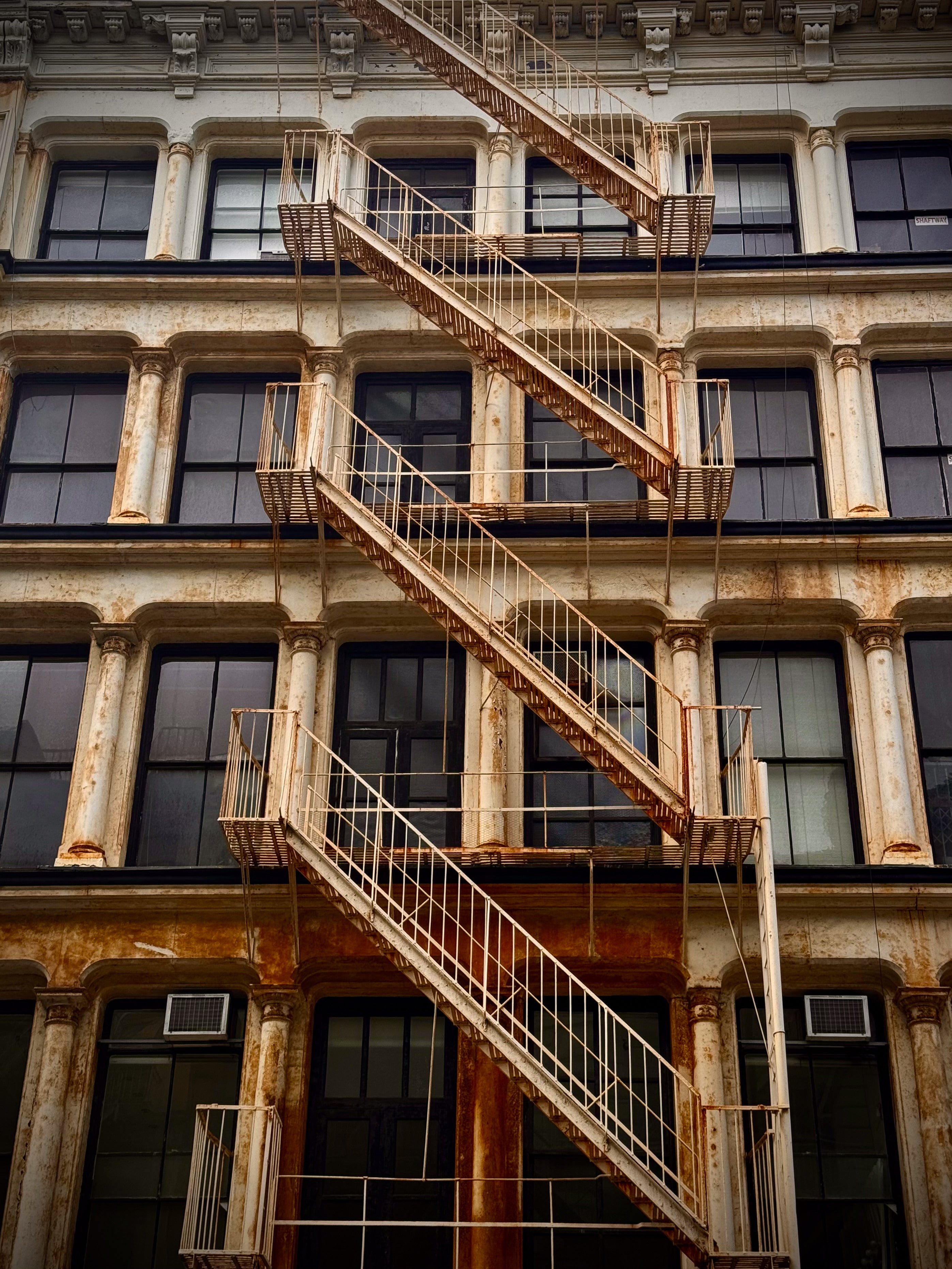 Cast-Iron Facade and Fire Escapes - SoHo New York Architecture Photography