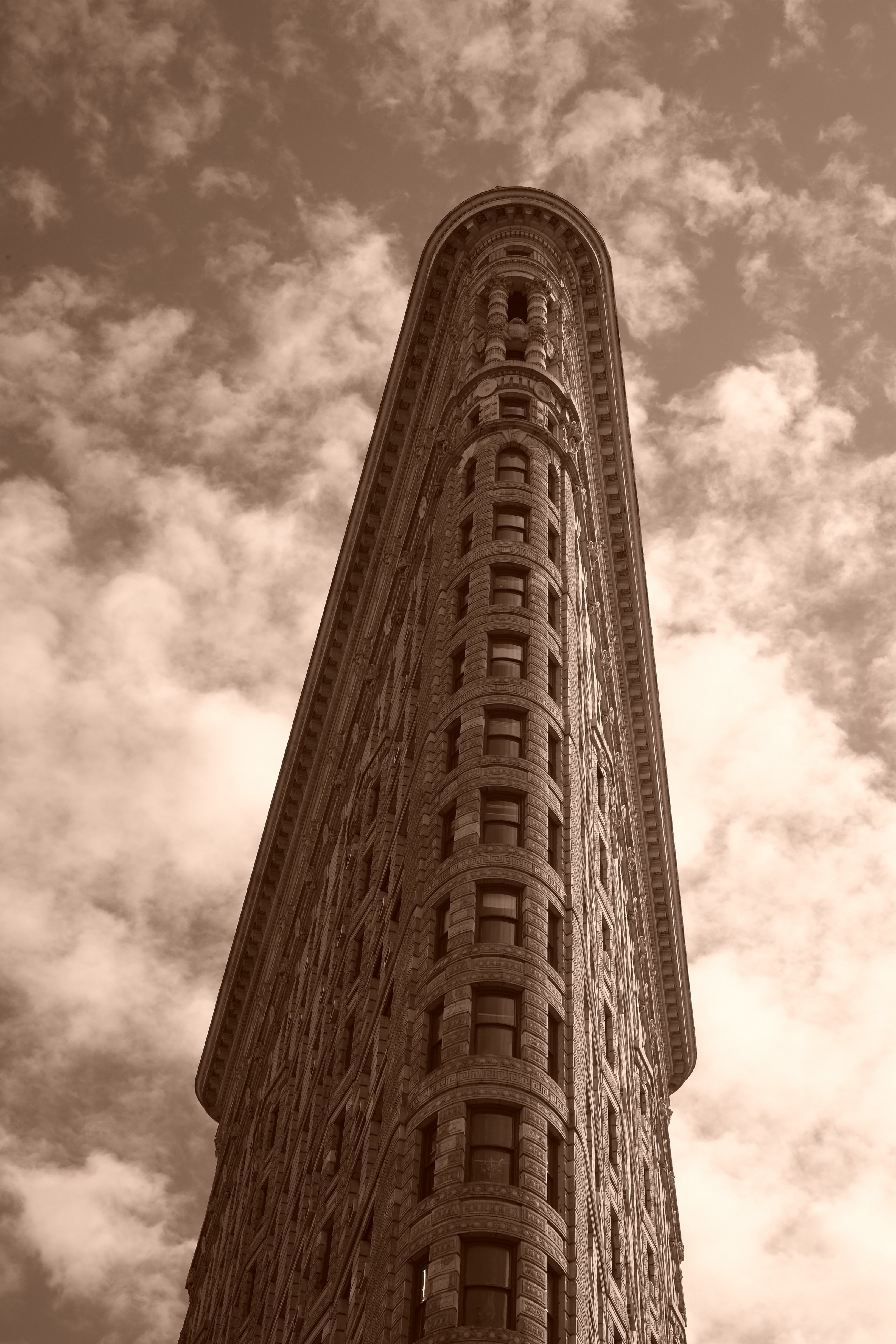 Flatiron Building in Sepia - New York Architecture Photography