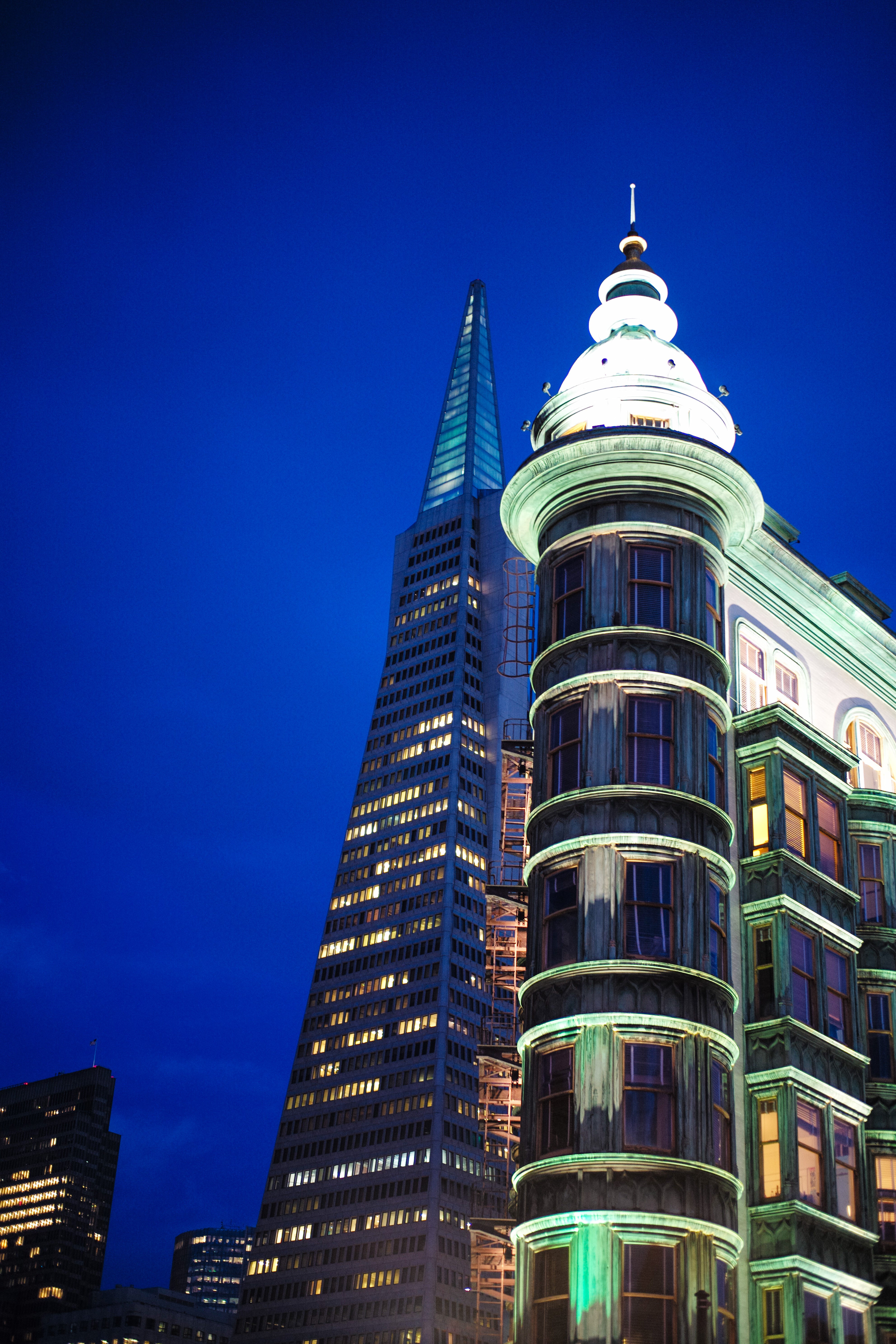 Transamerica Pyramid at Blue Hour - San Francisco Architecture Photography