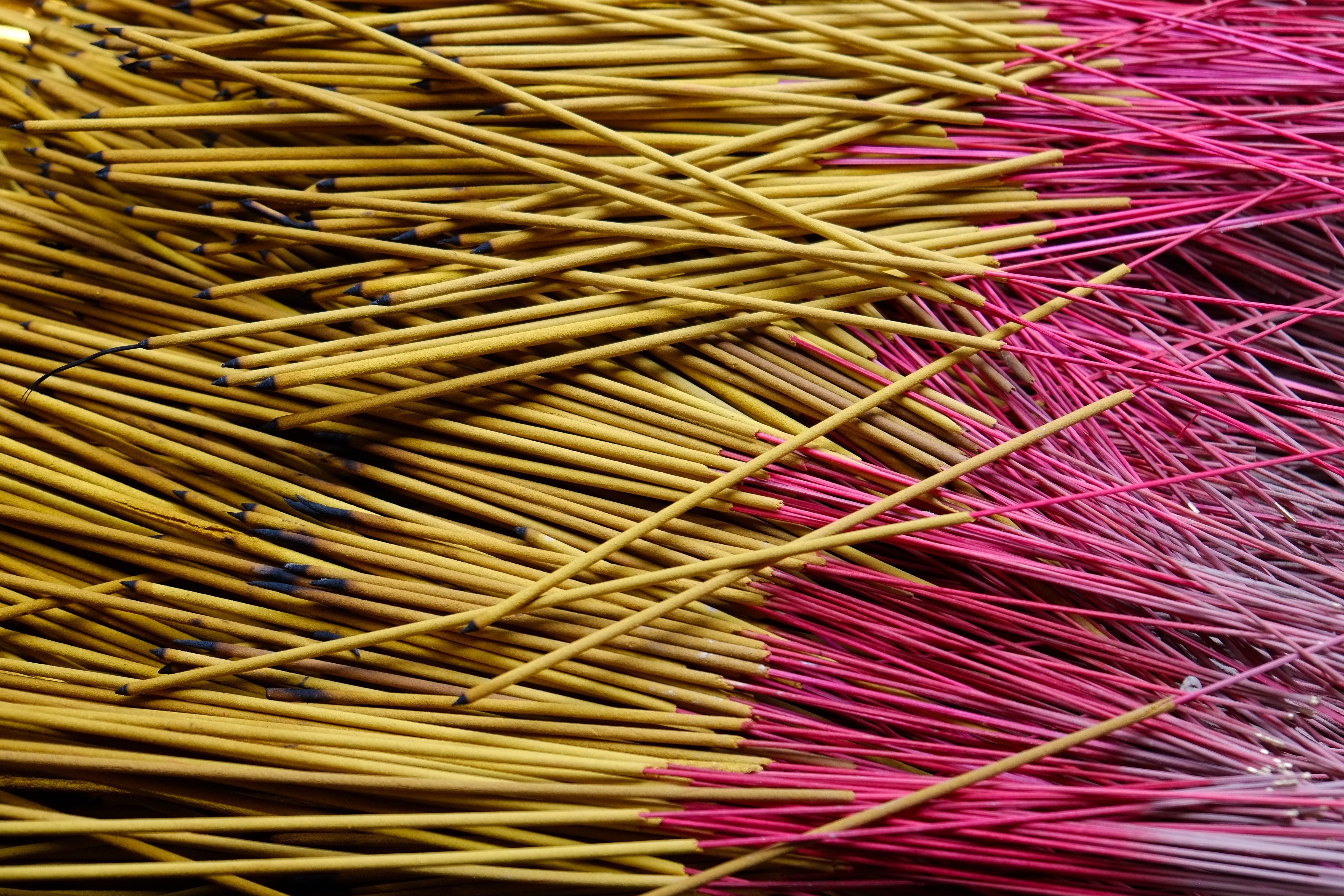 Vietnamese Temple Incense Sticks - Colorful Buddhist Worship Photography
